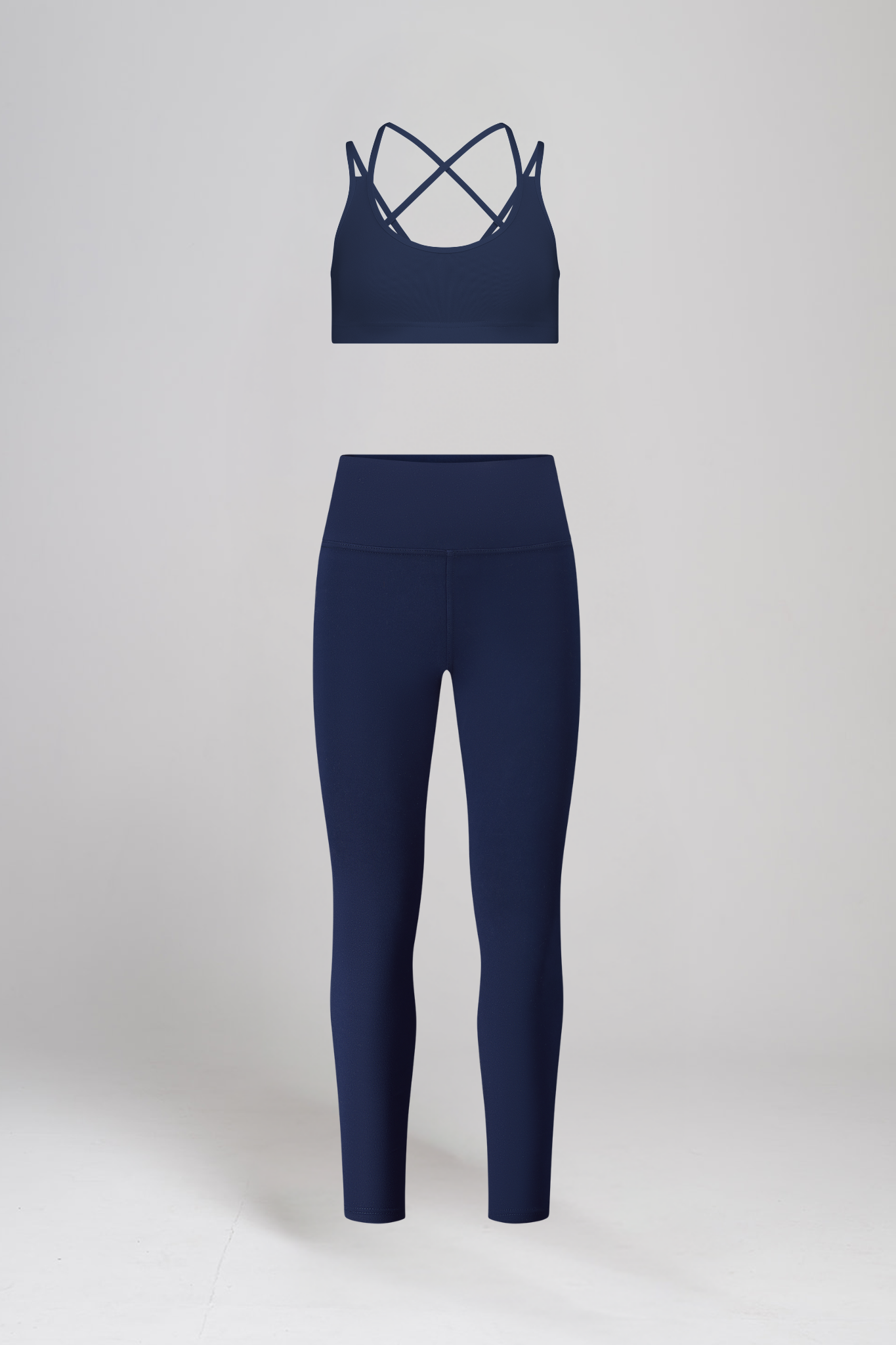 טופ SOFTLEX גב מוצלב + טייץ SOFTLEX ארוך גבוה - NAVY