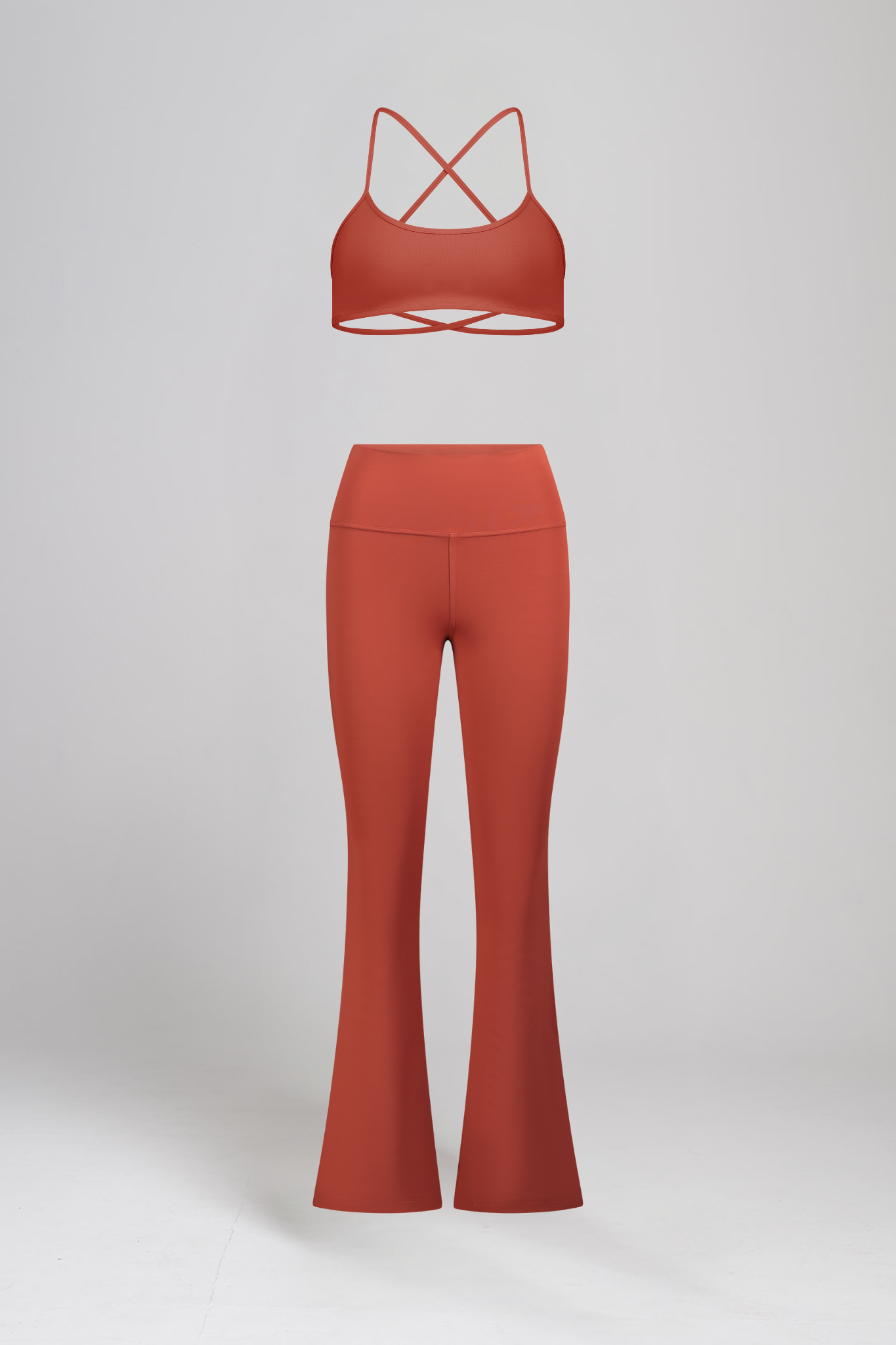 טופ YALUUP.PRO מוצלב + טייץ YALUUP.PRO מתרחב - MARS RED