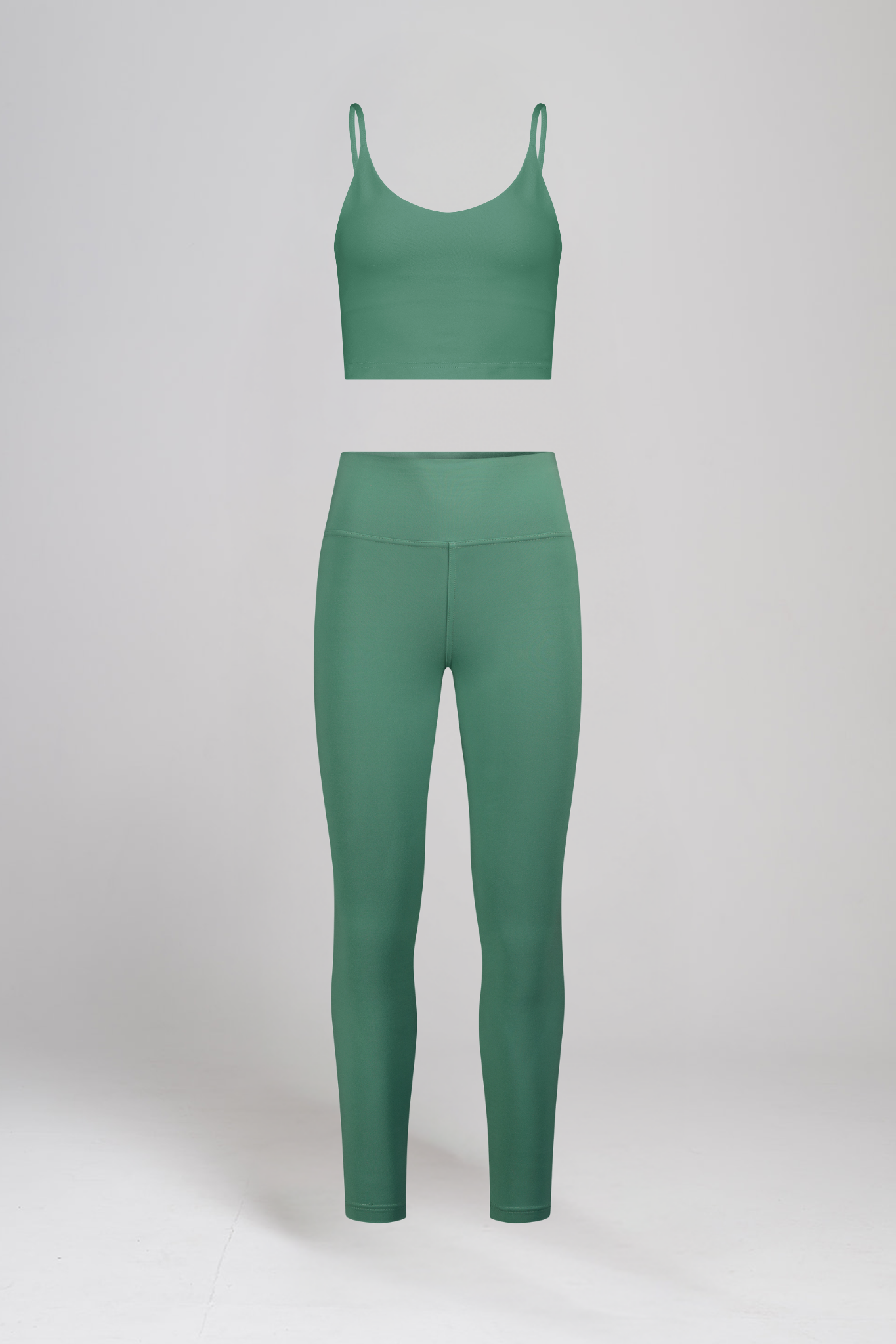 טופ SOFTLEX קרופ + טייץ SOFTLEX ארוך גבוה - EVER GREEN