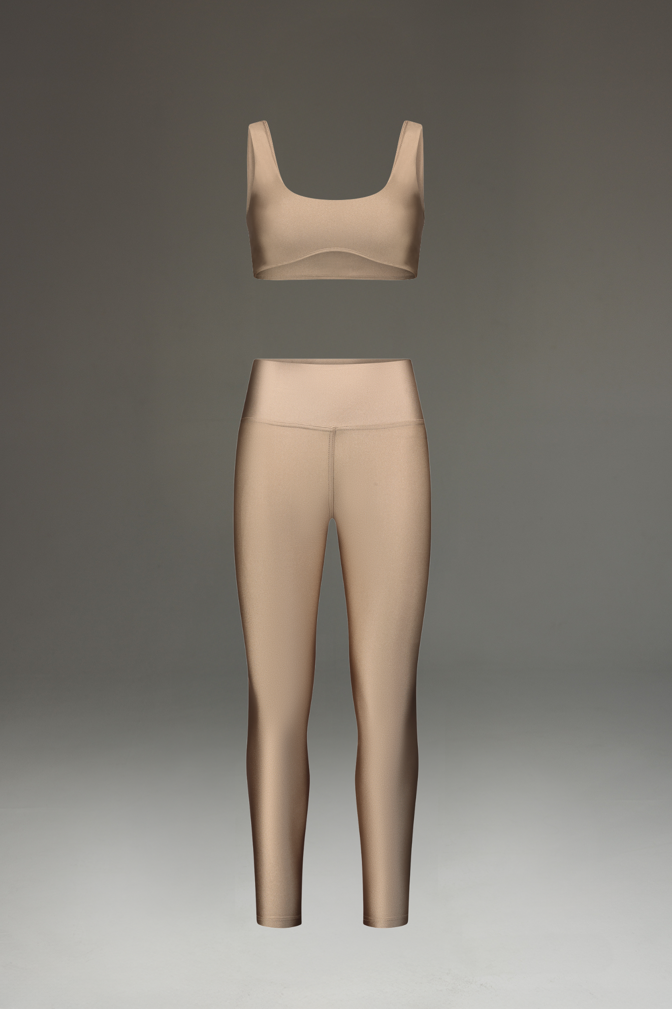 טופ LIRUX קטן + טייץ LIRUX ארוך גבוה - DESERT SAND