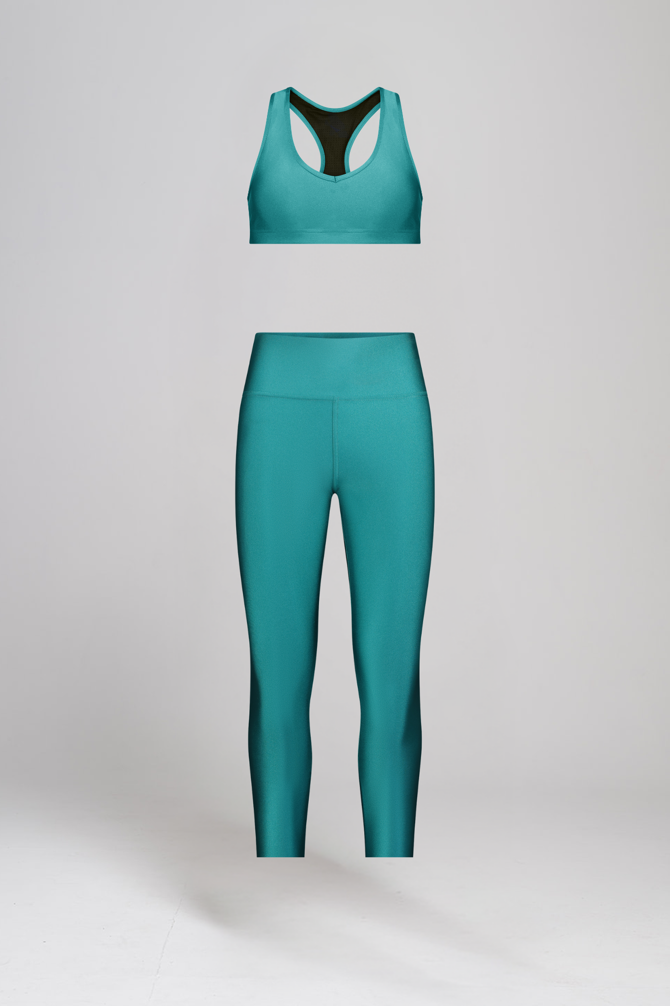 טופ וי LIRUX רייסר + טייץ LIRUX 7/8 גבוה - AQUA MARINE