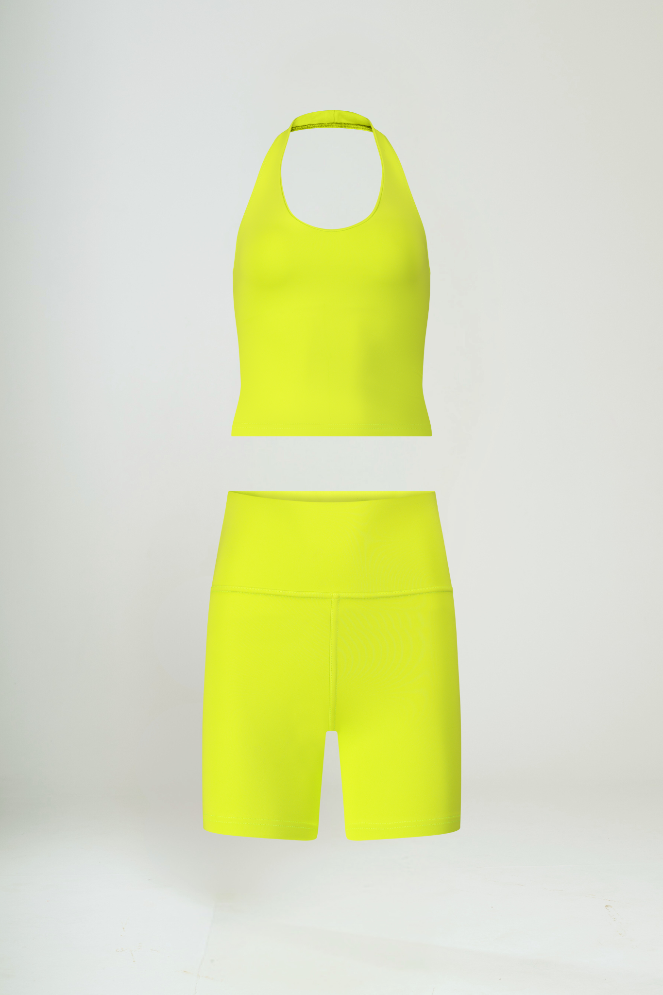 גופית YALUUP.PRO קולר + טייץ YALUUP.PRO קצר - LIME GREEN