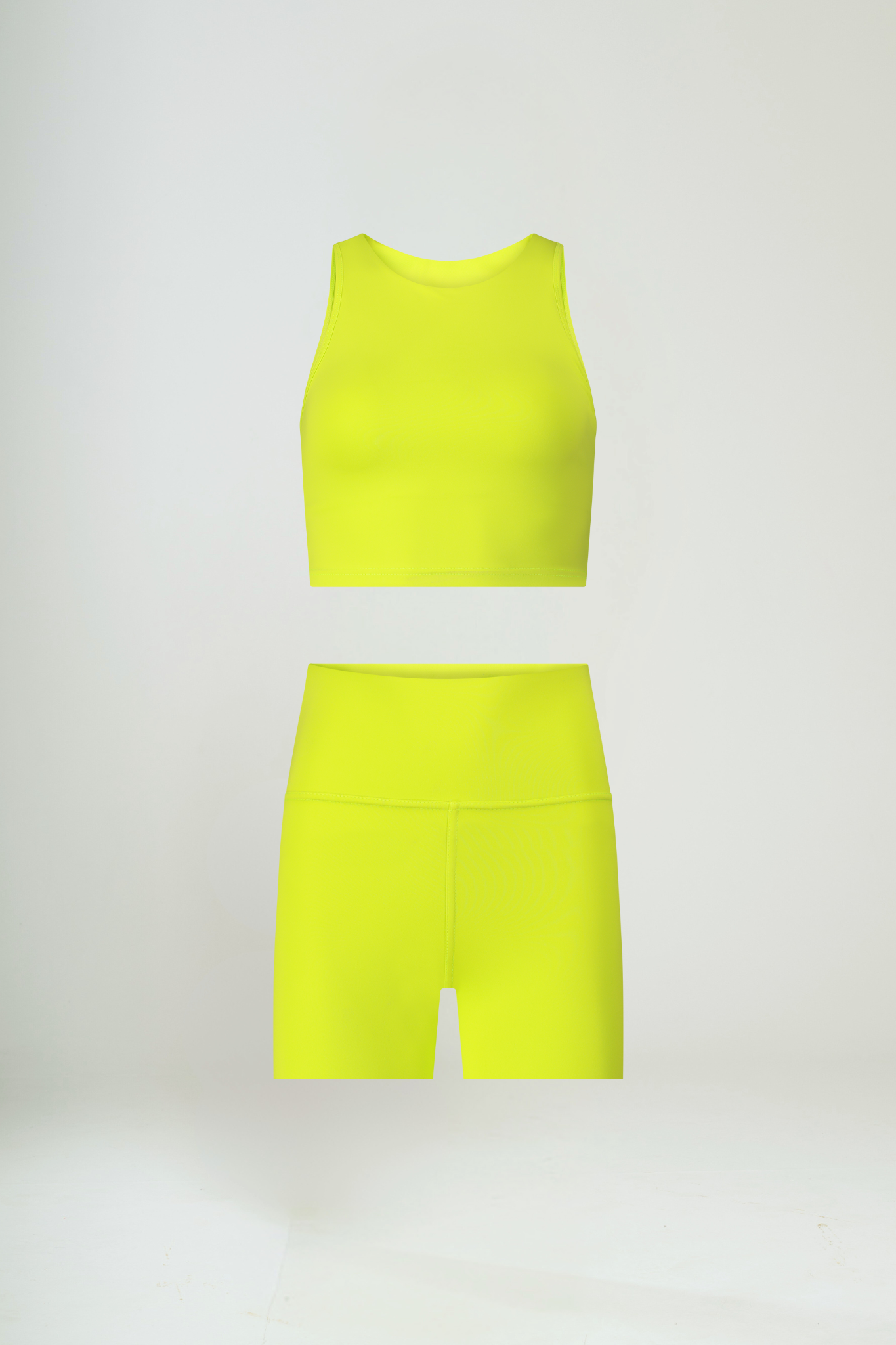 טופ YALUUP.PRO קרופ + שורט YALUUP.PRO גבוה - LIME GREEN