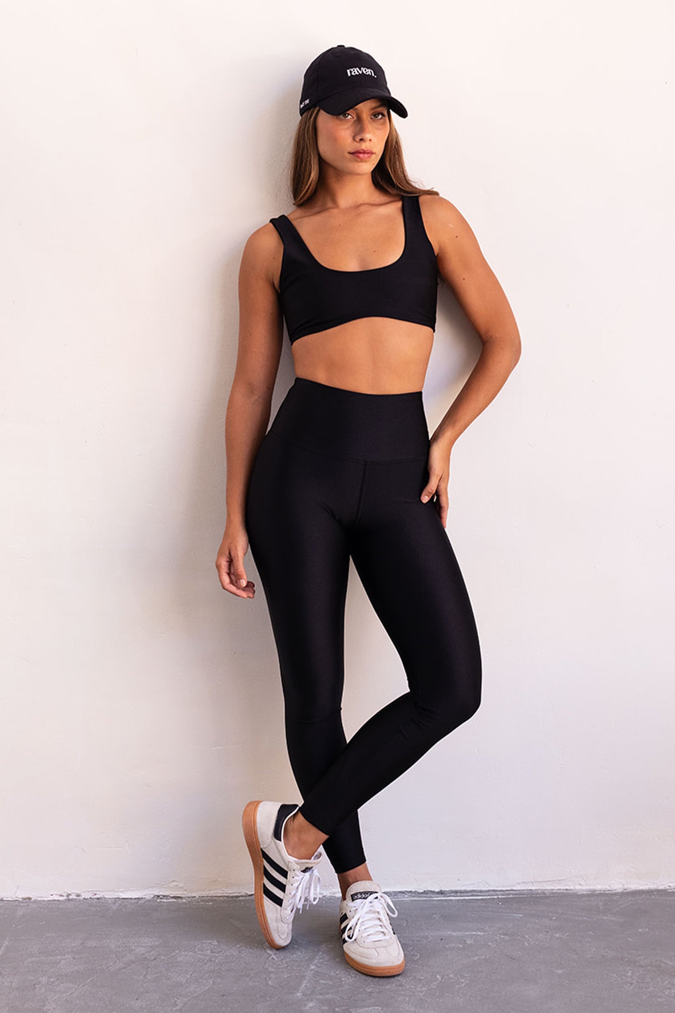 טופ LIRUX קטן + טייץ LIRUX ארוך גבוה עם כיס - BLACK