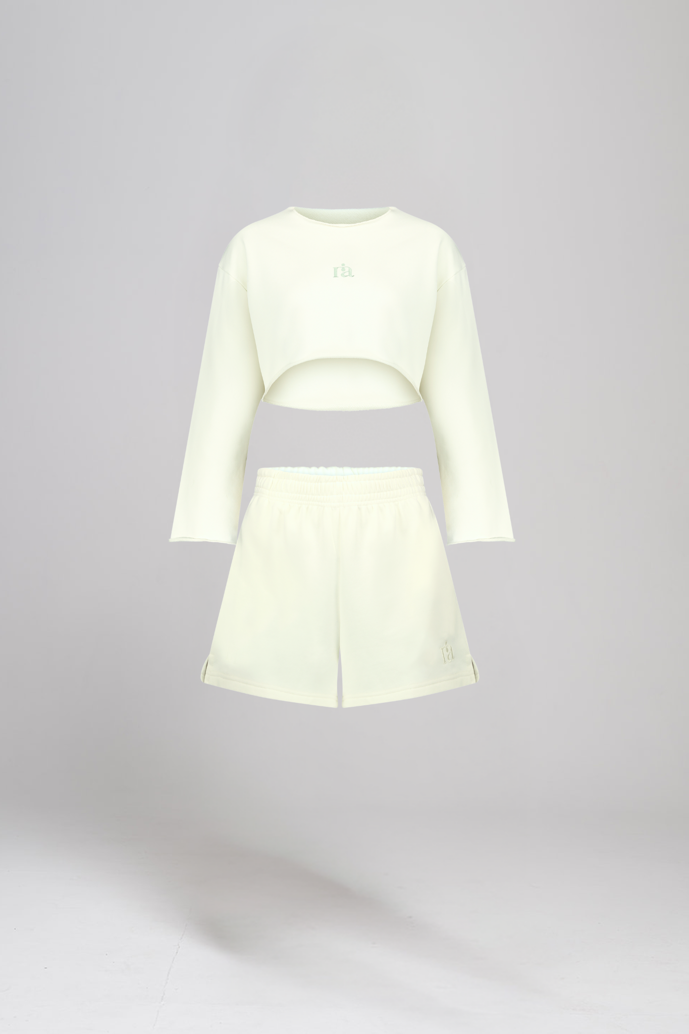 חולצת COTTON קרופ + מכנסי COTTON קצרים - COOL MINT