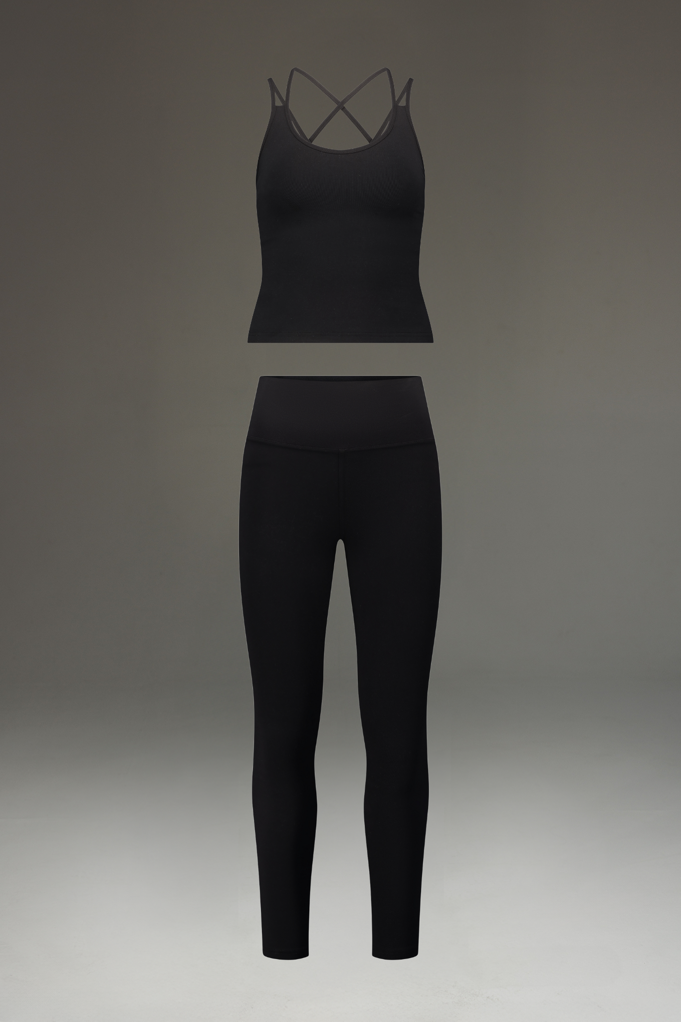 גופית SOFTLEX גב מוצלב + טייץ SOFTLEX ארוך גבוה - BLACK