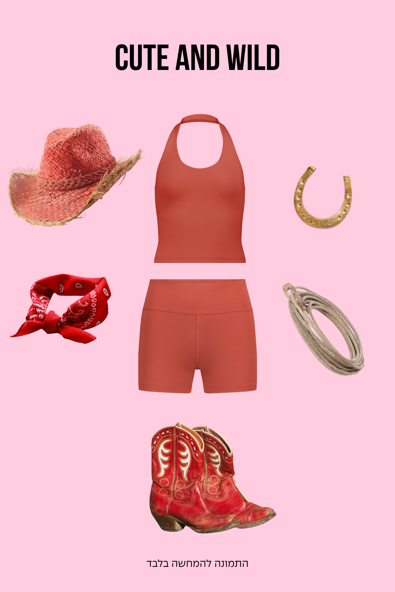 גופית YALUUP.PRO קולר + טייץ YALUUP.PRO קצר - MARS RED