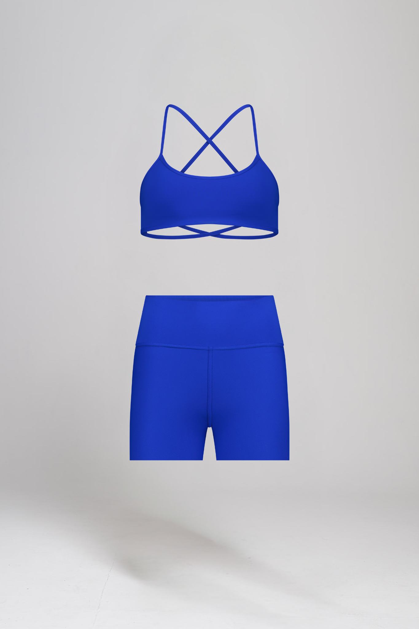 טופ YALUUP.PRO מוצלב + שורט YALUUP.PRO גבוה - ROYALTY BLUE