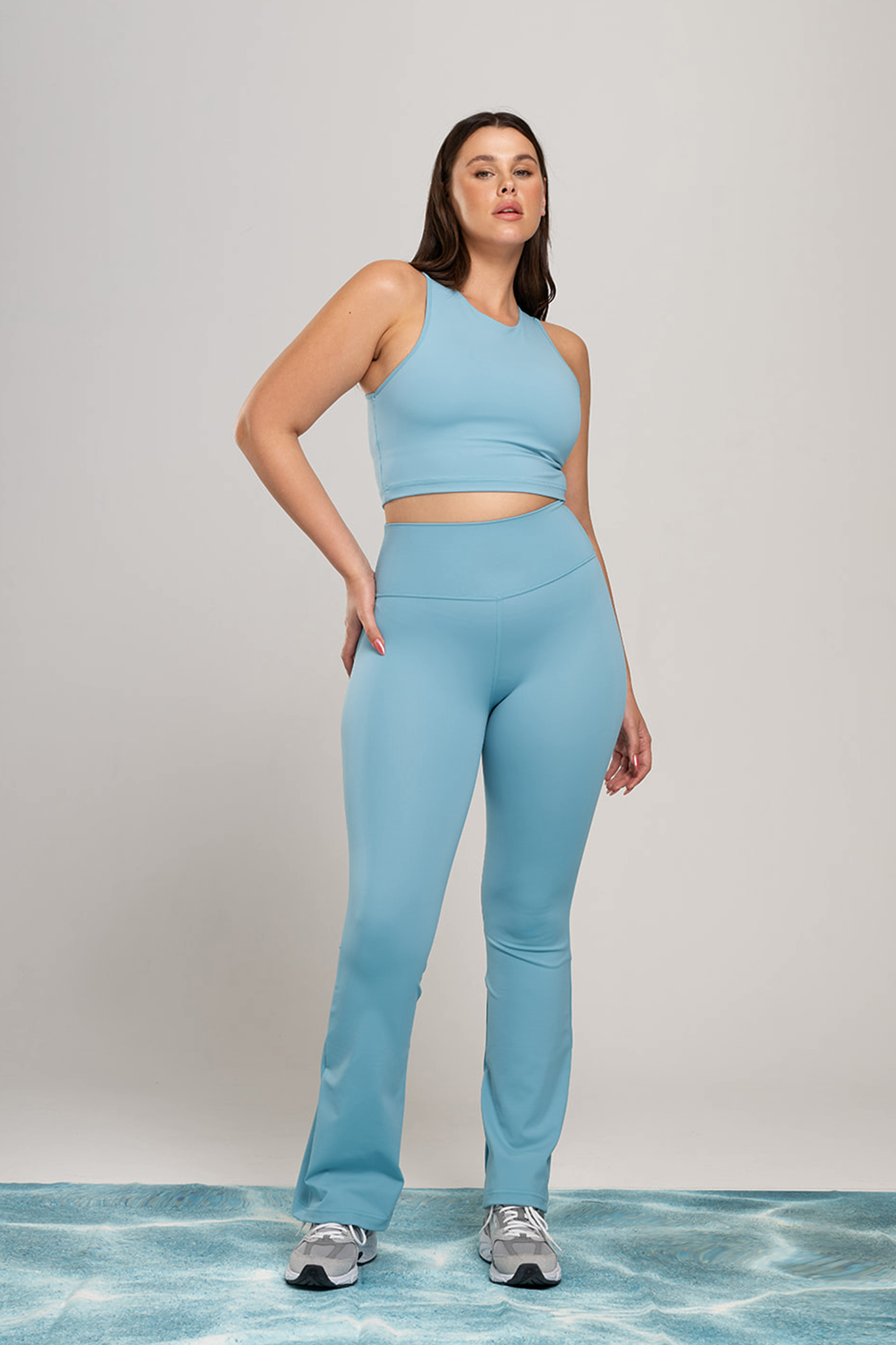 טופ YALUUP.PRO קרופ + טייץ YALUUP.PRO ארוך גבוה - RIVER MIST