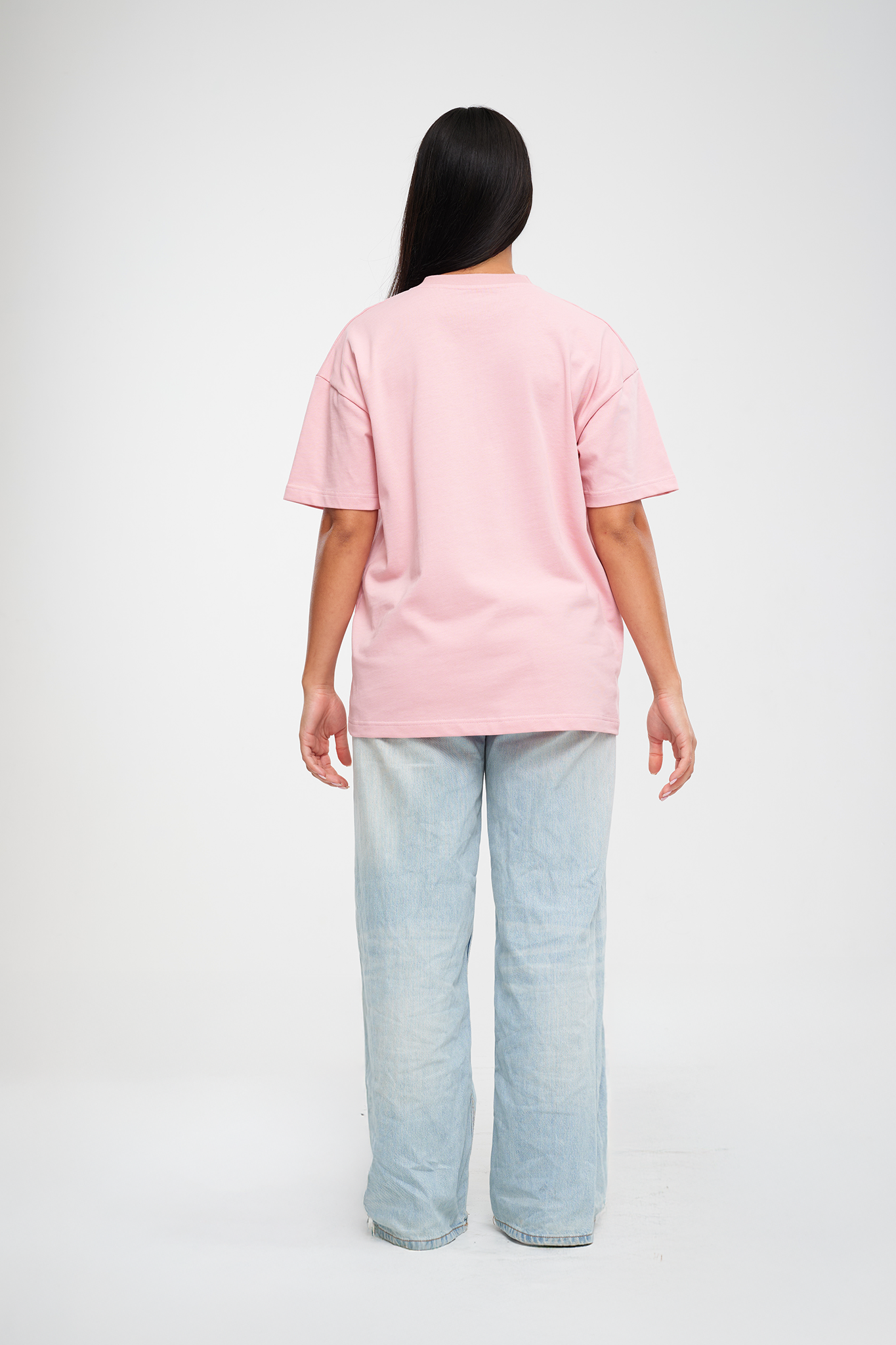 חולצת טי COTTON אוברסייז - CLASSIC PINK