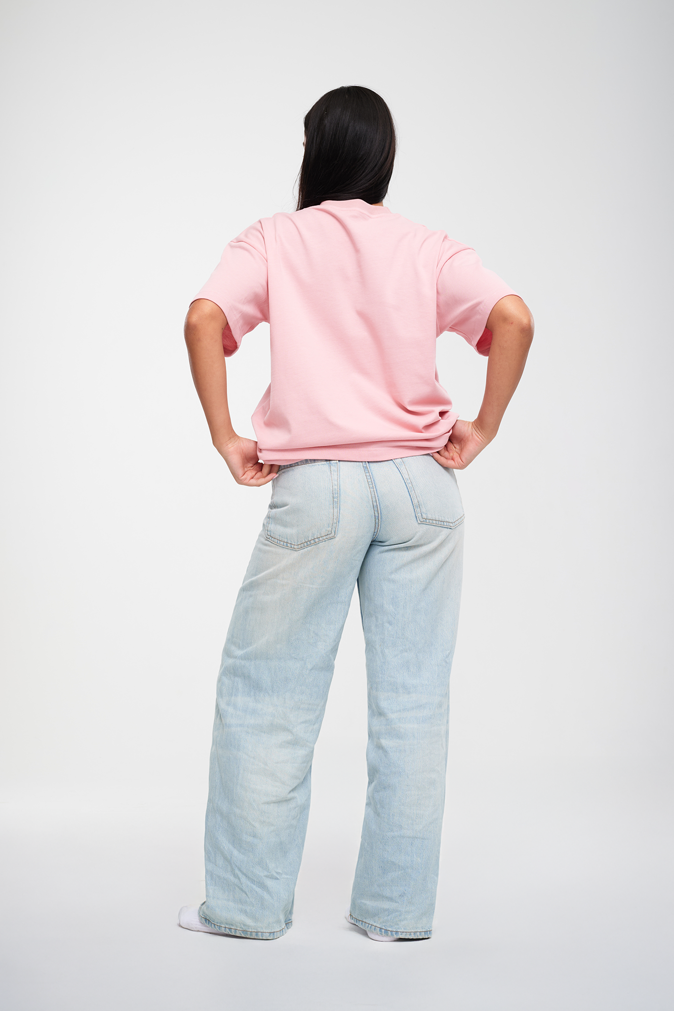 חולצת טי COTTON אוברסייז - CLASSIC PINK