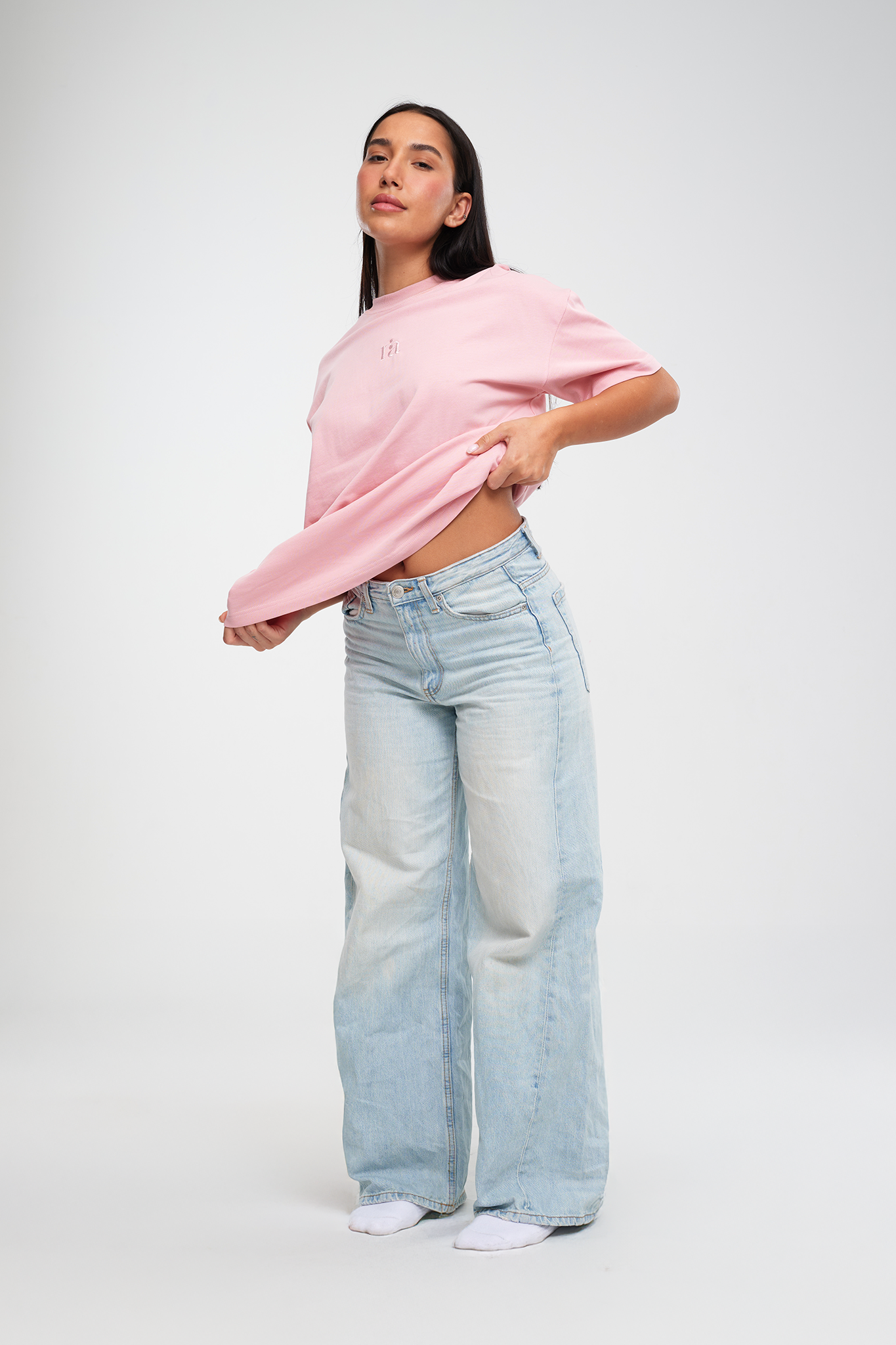 חולצת טי COTTON אוברסייז - CLASSIC PINK