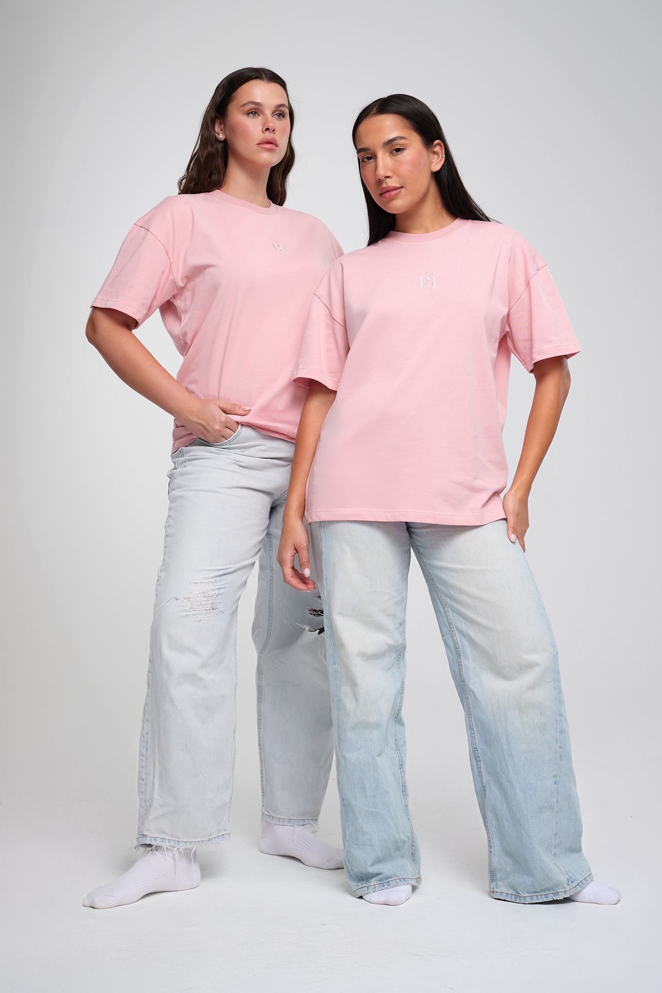 חולצת טי COTTON אוברסייז - CLASSIC PINK