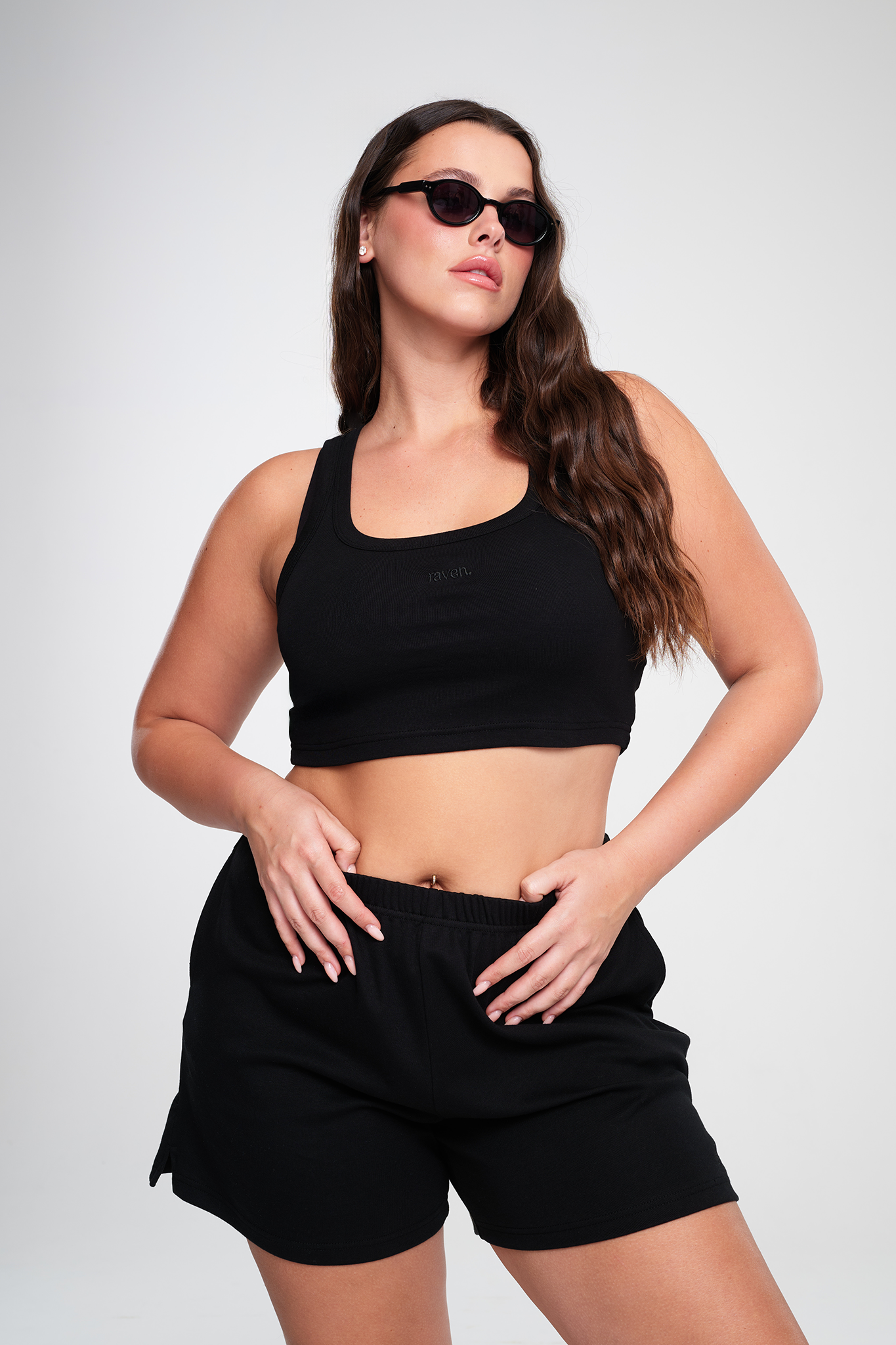 גופית RIB קרופ - BLACK