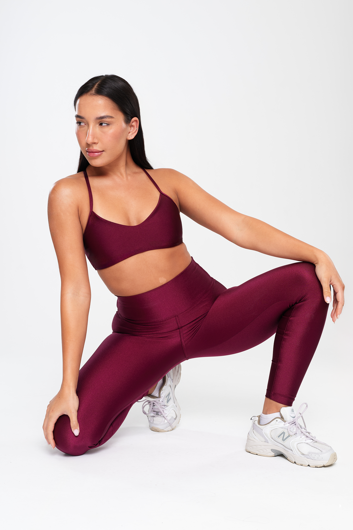 טייץ LIRUX ארוך גבוה - CHERRY WINE