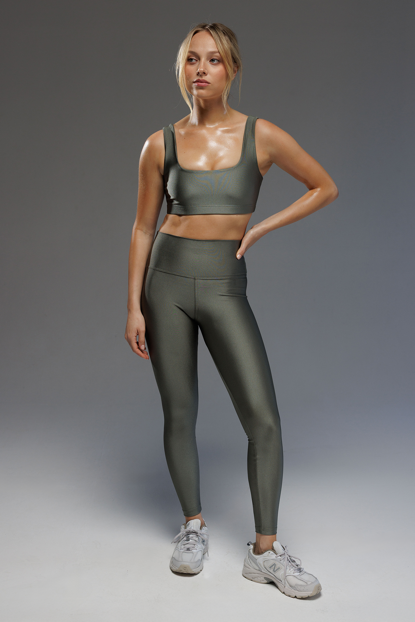 טייץ LIRUX ארוך גבוה - ARMY GREEN