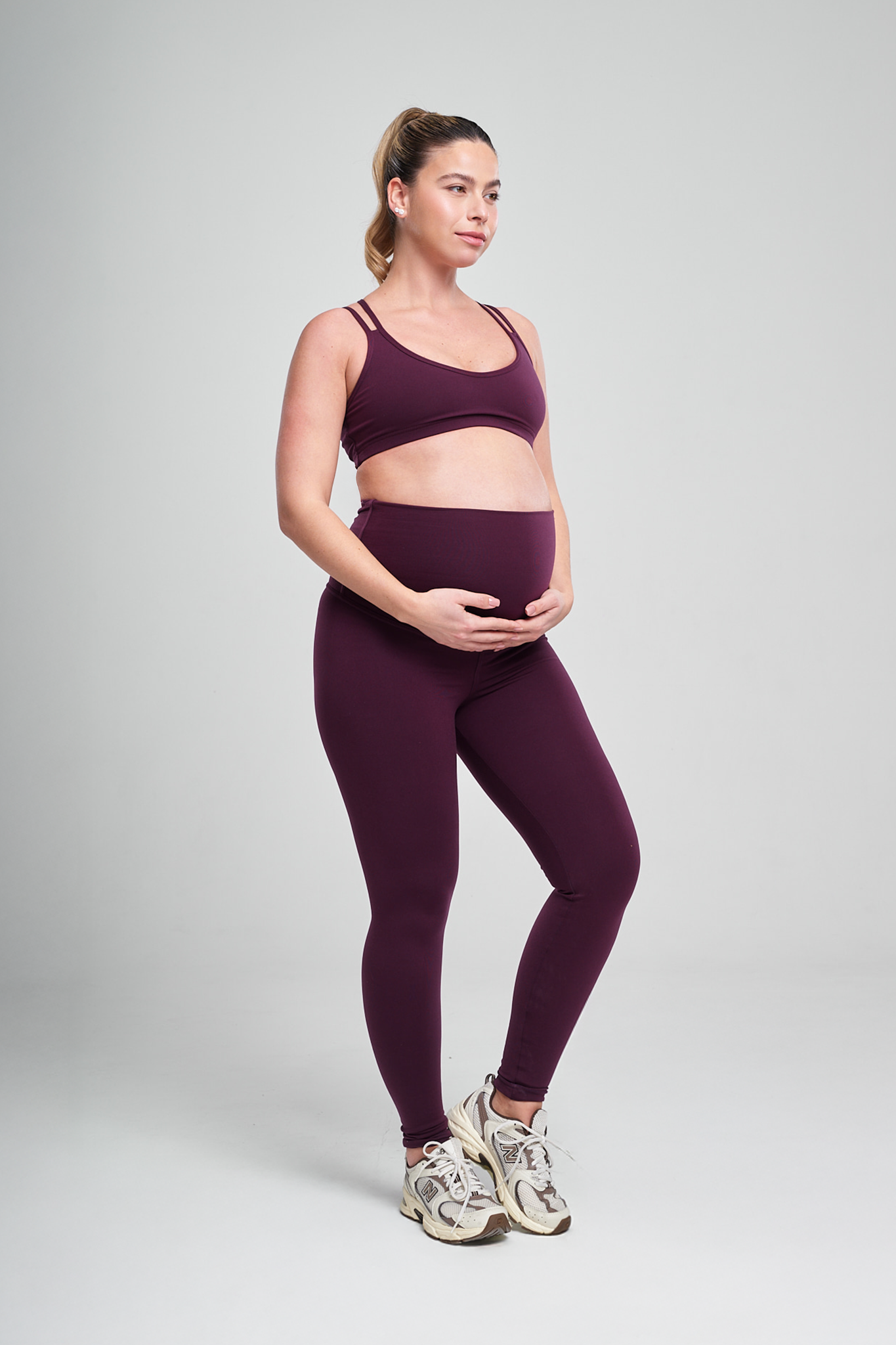 טופ SOFTLEX גב מוצלב הריון - DEEP PURPLE