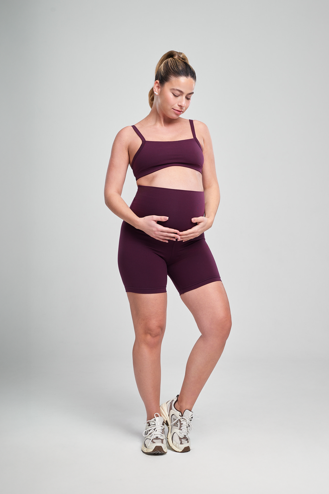 טופ SOFTLEX מחשוף מרובע הריון - DEEP PURPLE