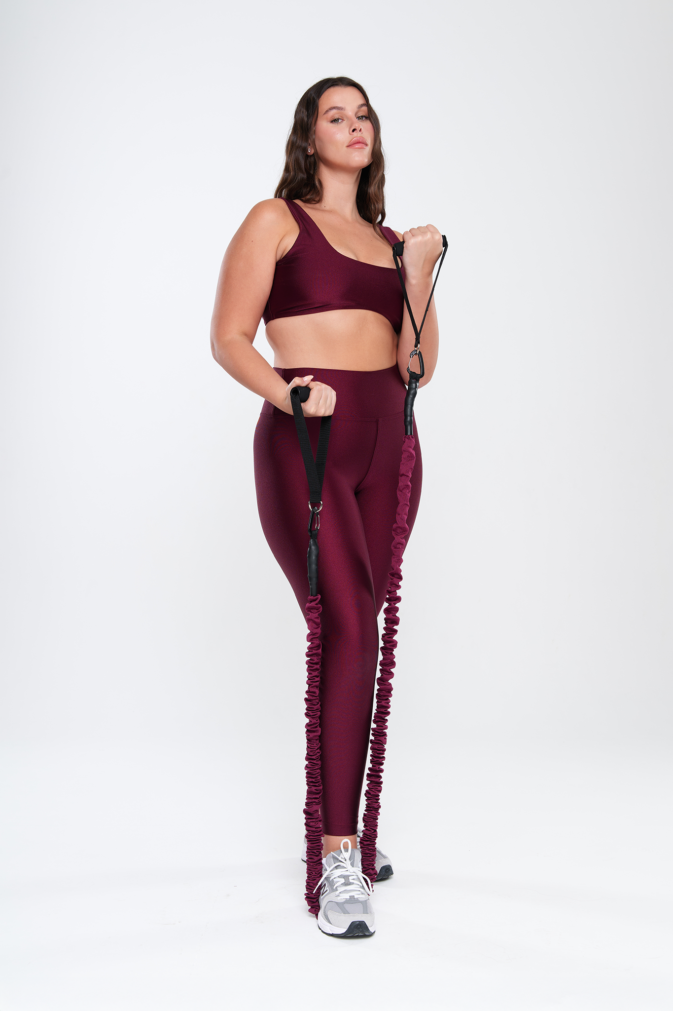 טייץ LIRUX ארוך גבוה עם כיס - CHERRY WINE