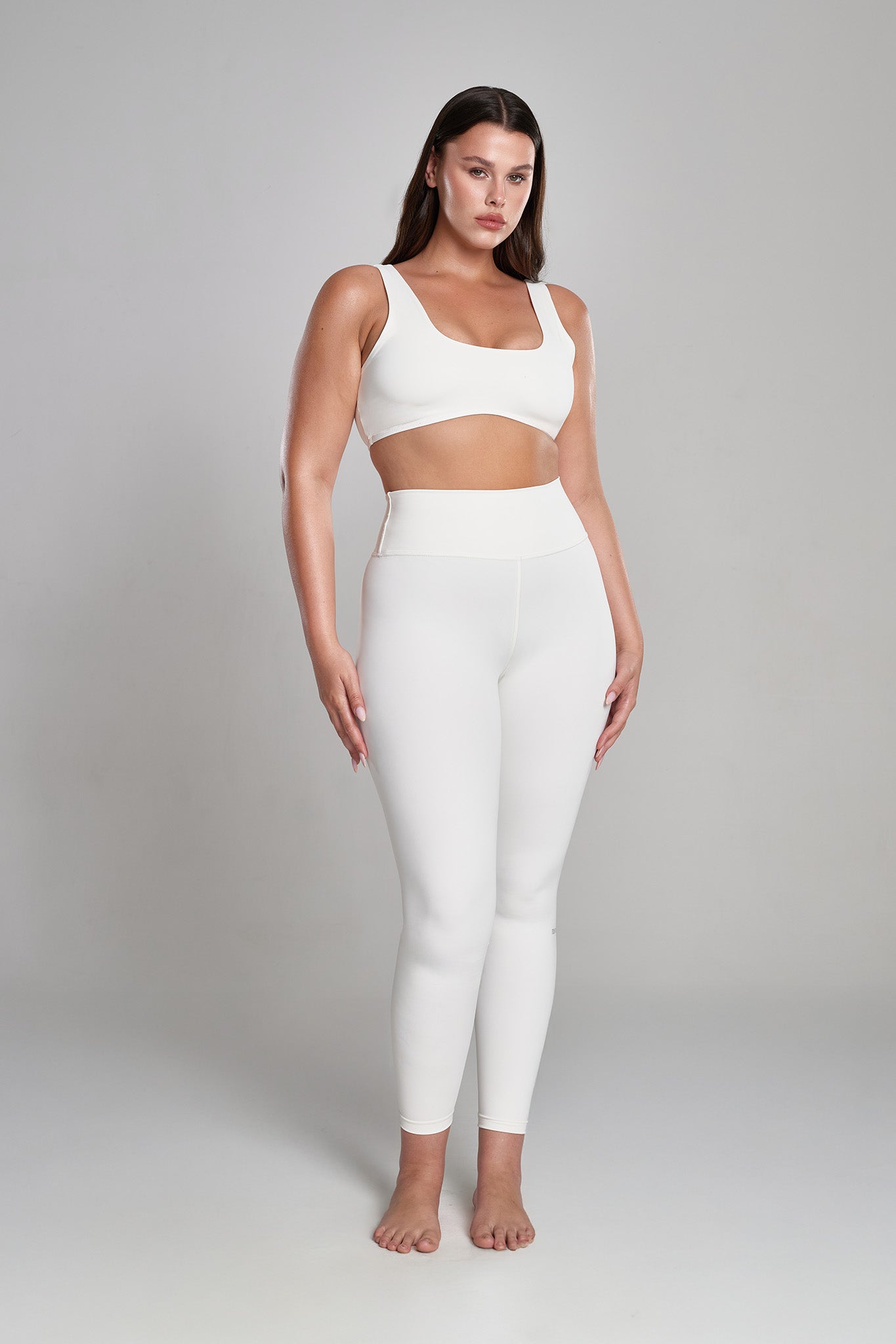 טייץ YALUUP.PRO ארוך גבוה - SNOW WHITE