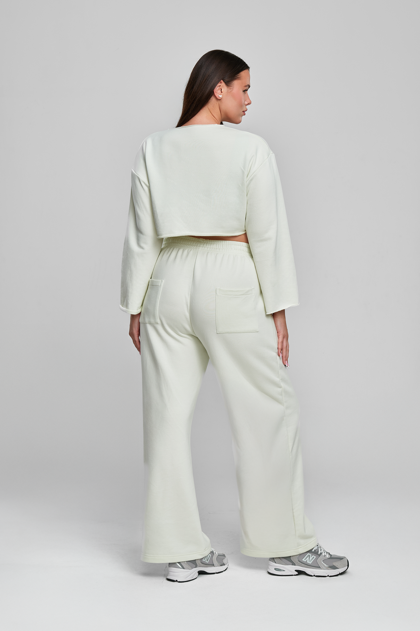 מכנסי COTTON רחבים - COOL MINT