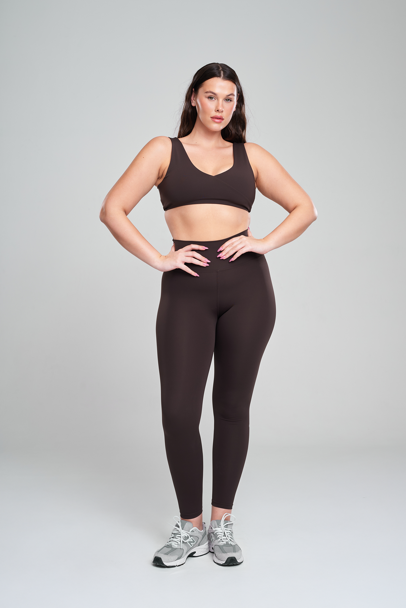 טייץ YALUUP.PRO ארוך גבוה - COFFEE