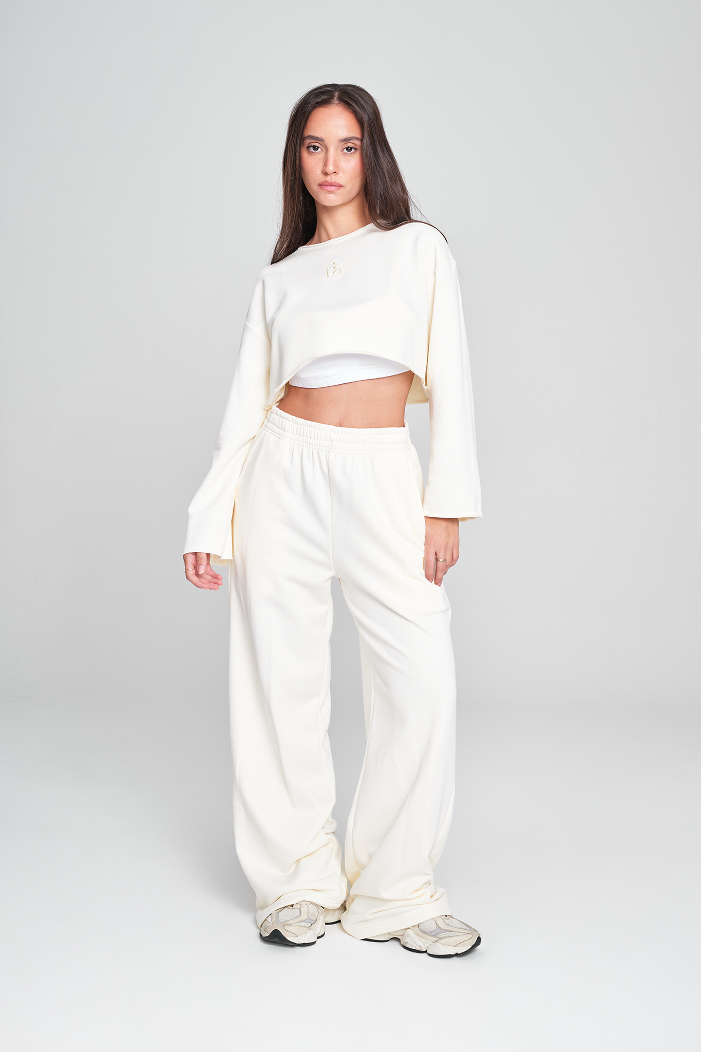 מכנסי COTTON רחבים - VANILLA ICE