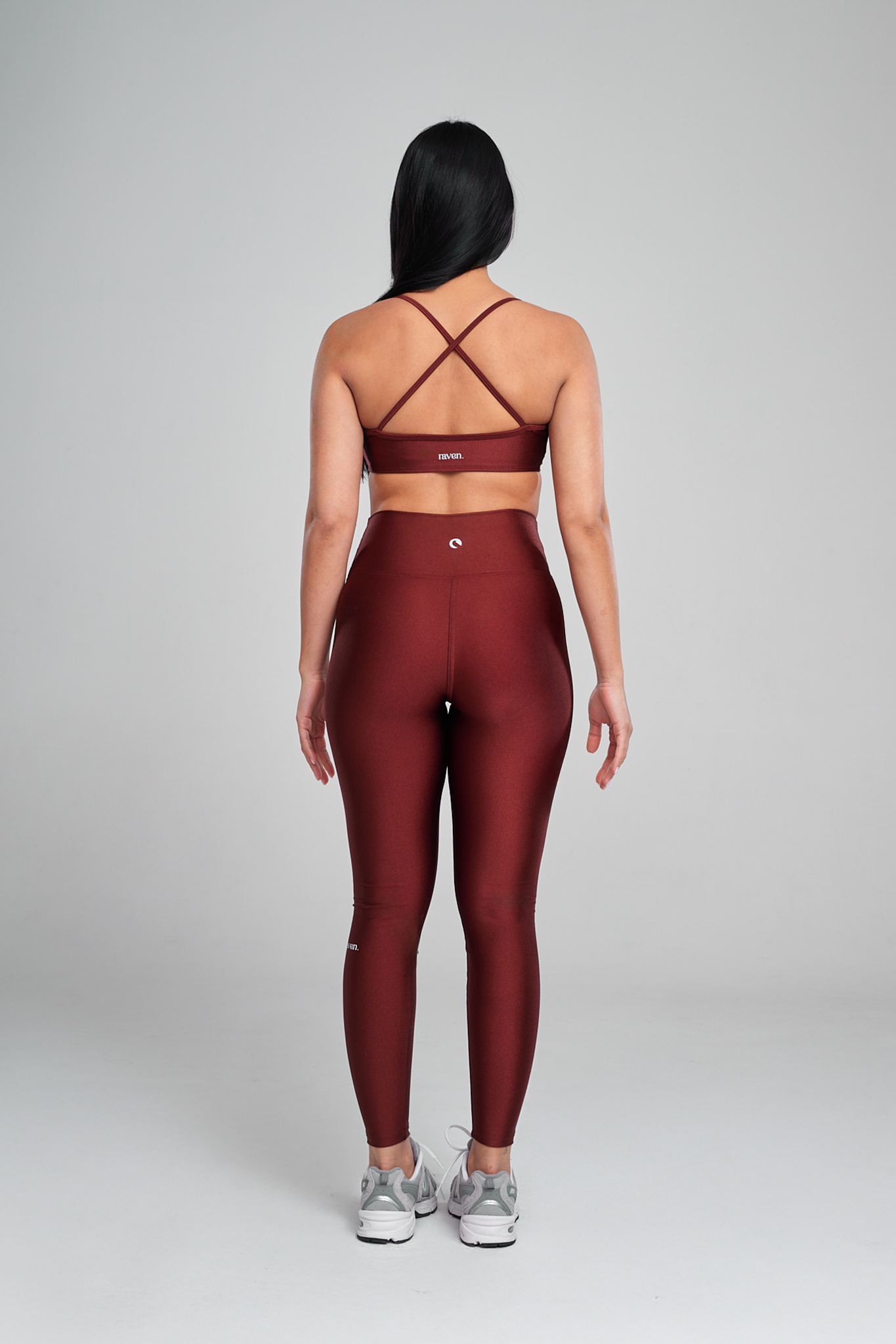 טופ LIRUX קטן מוצלב + טייץ LIRUX ארוך גבוה - DARK AMBER