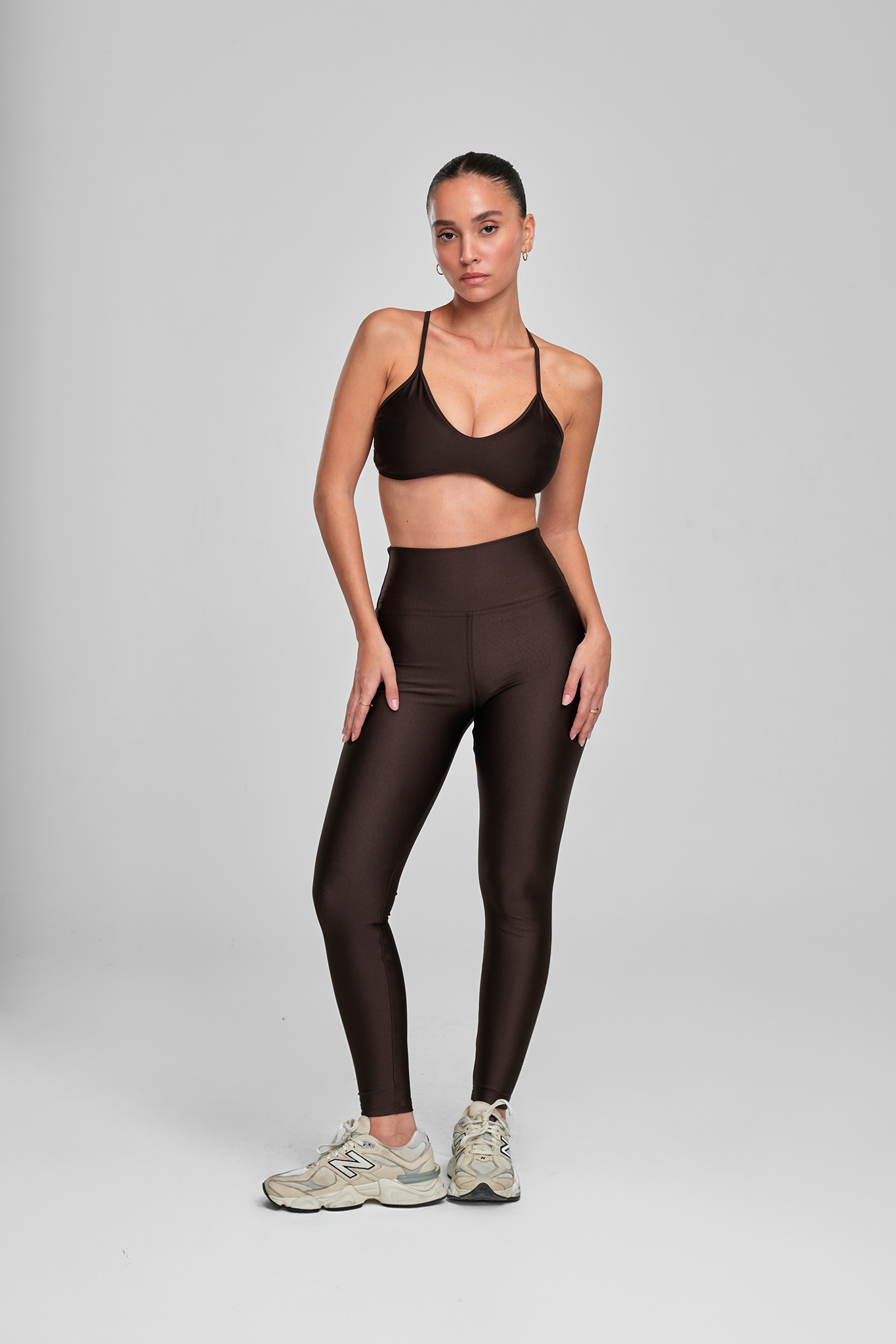 טופ LIRUX קטן מוצלב - COFFEE