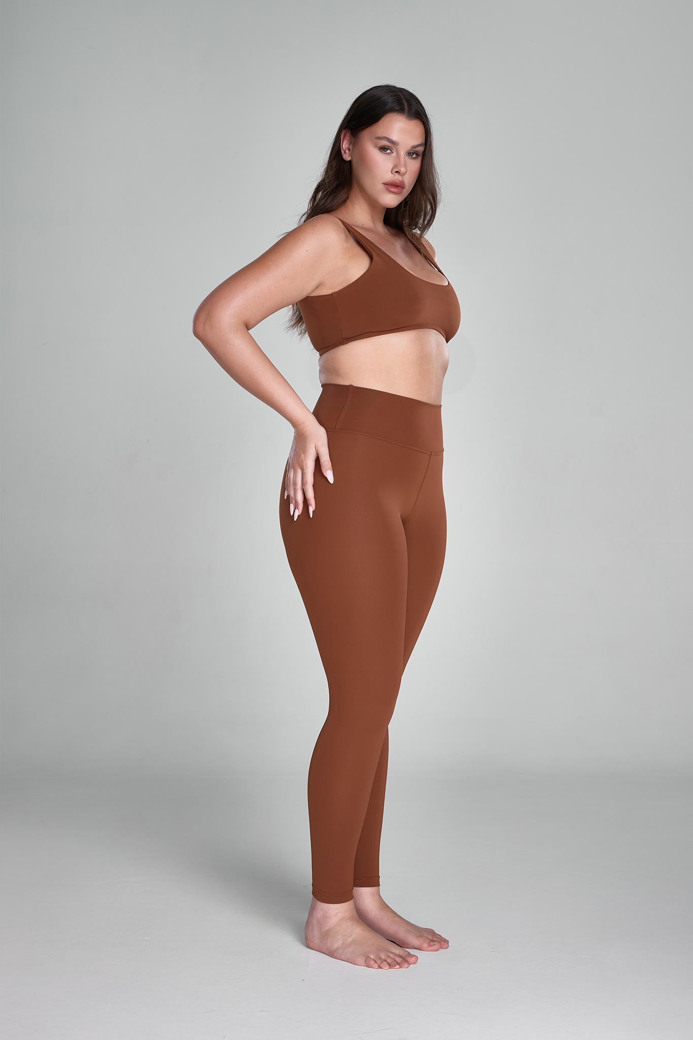 טייץ YALUUP.PRO ארוך גבוה - MORENA BROWN