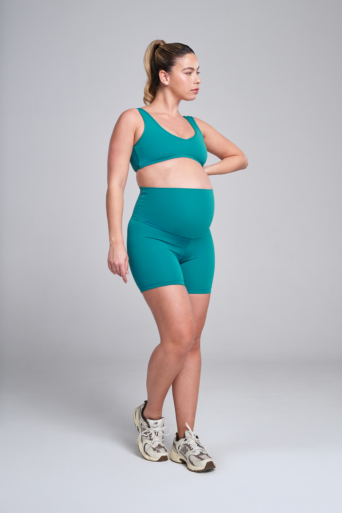 טייץ YALUUP.PRO קצר הריון - AQUA MARINE