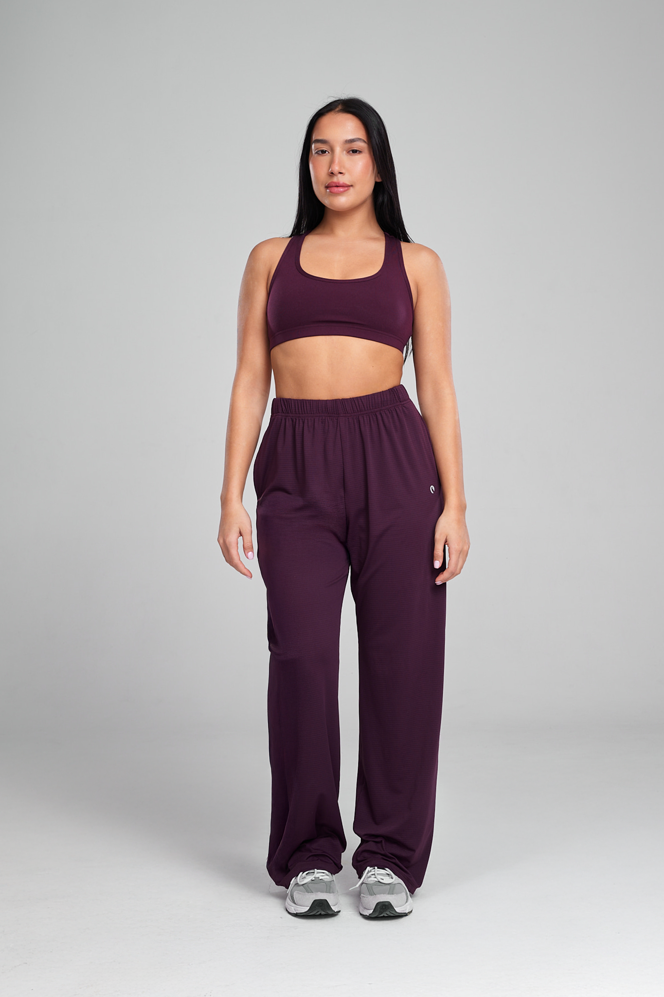 מכנסי YALU גזרה ישרה - DEEP PURPLE