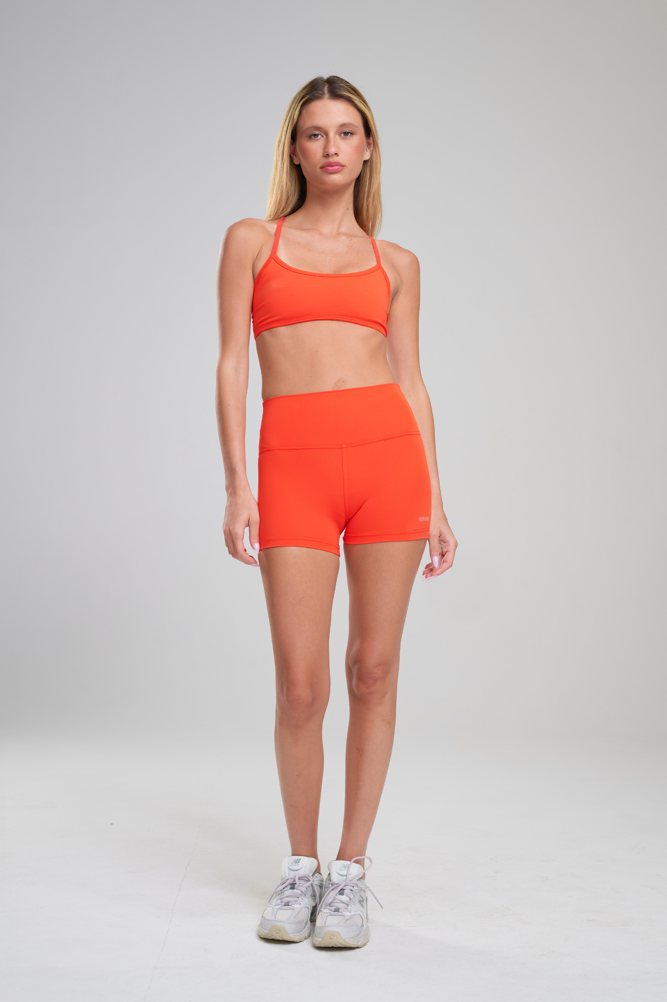 שורט YALUUP.PRO גבוה - RED ORANGE