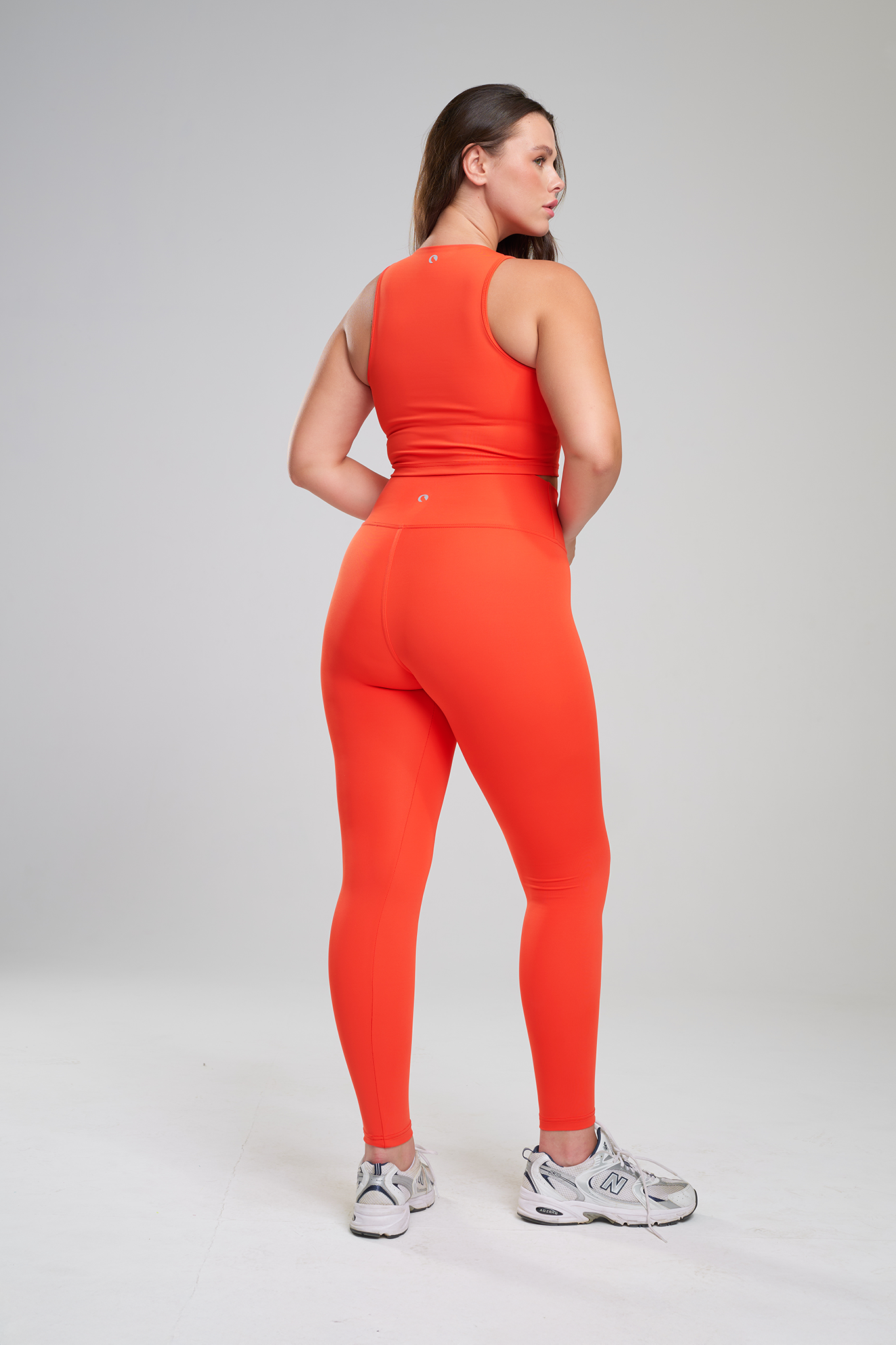 טייץ YALUUP.PRO ארוך גבוה - RED ORANGE