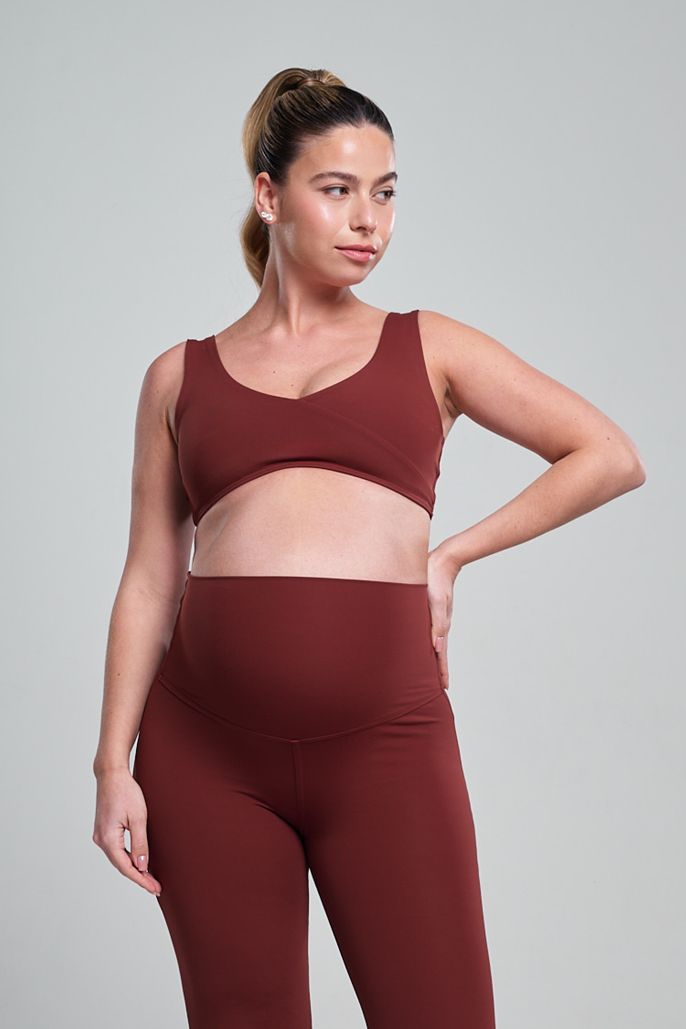 טופ YALUUP.PRO מעטפת הריון - DARK AMBER