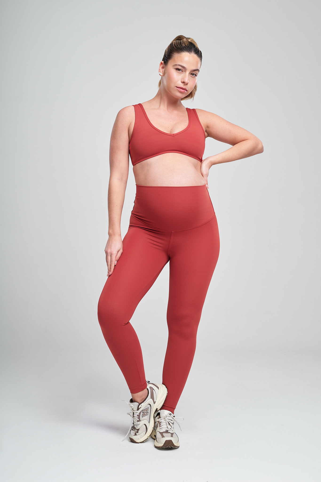 טייץ YALUUP.PRO ארוך גבוה הריון - MARS RED