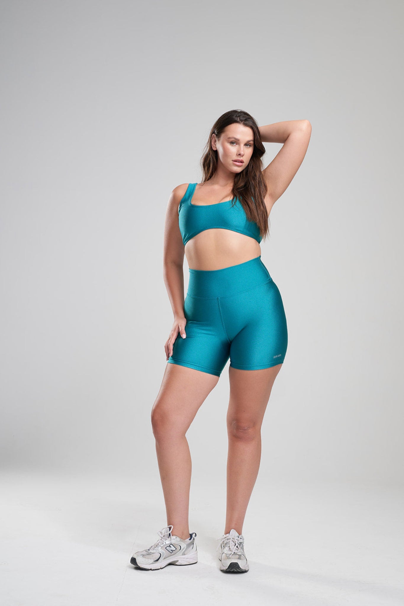 טופ LIRUX קטן + טייץ LIRUX קצר - AQUA MARINE