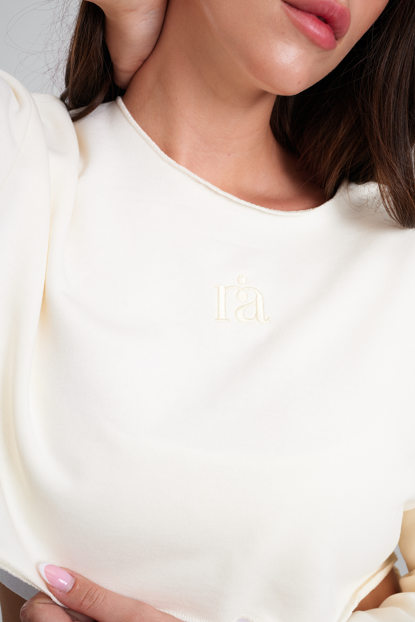 חולצת COTTON קרופ - VANILLA ICE