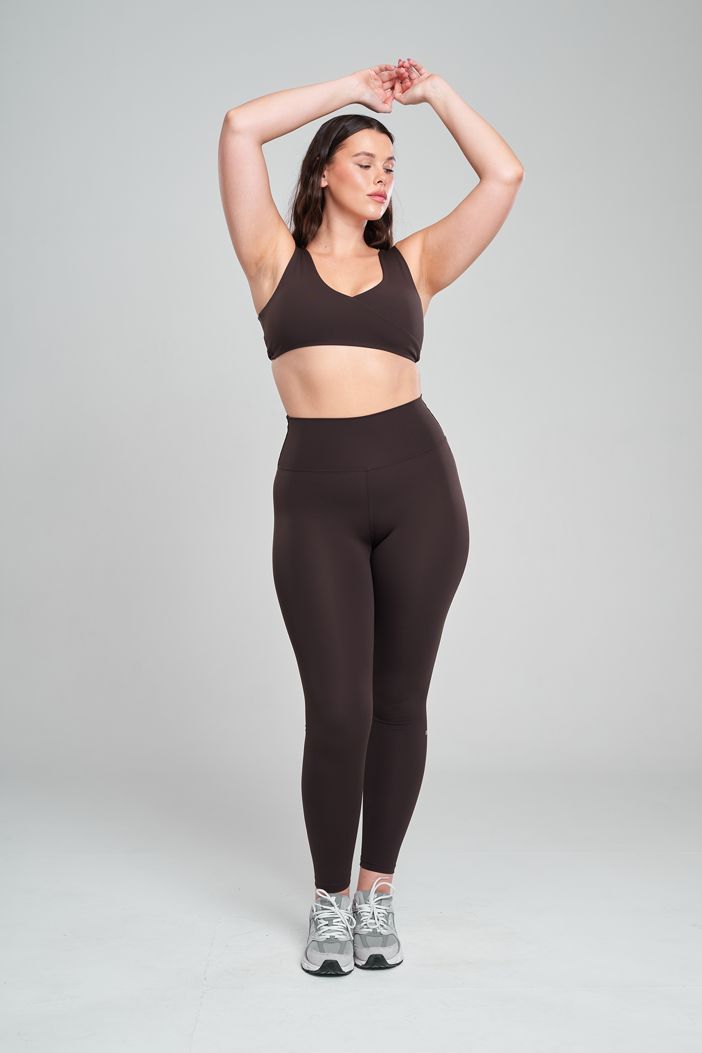 טייץ YALUUP.PRO ארוך גבוה - COFFEE