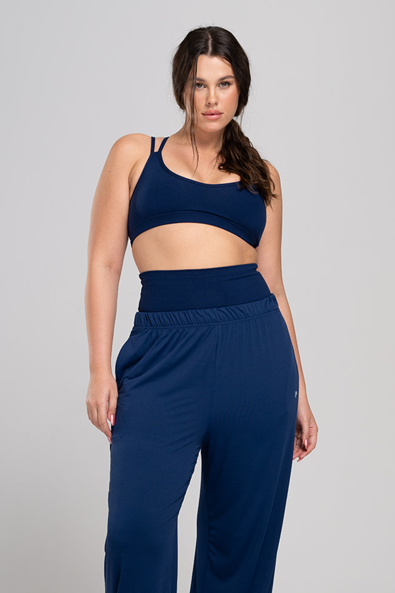 מכנסי YALU גזרה ישרה - NAVY