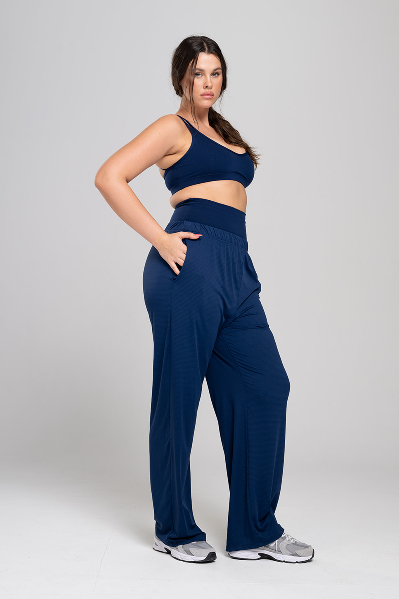 מכנסי YALU גזרה ישרה - NAVY