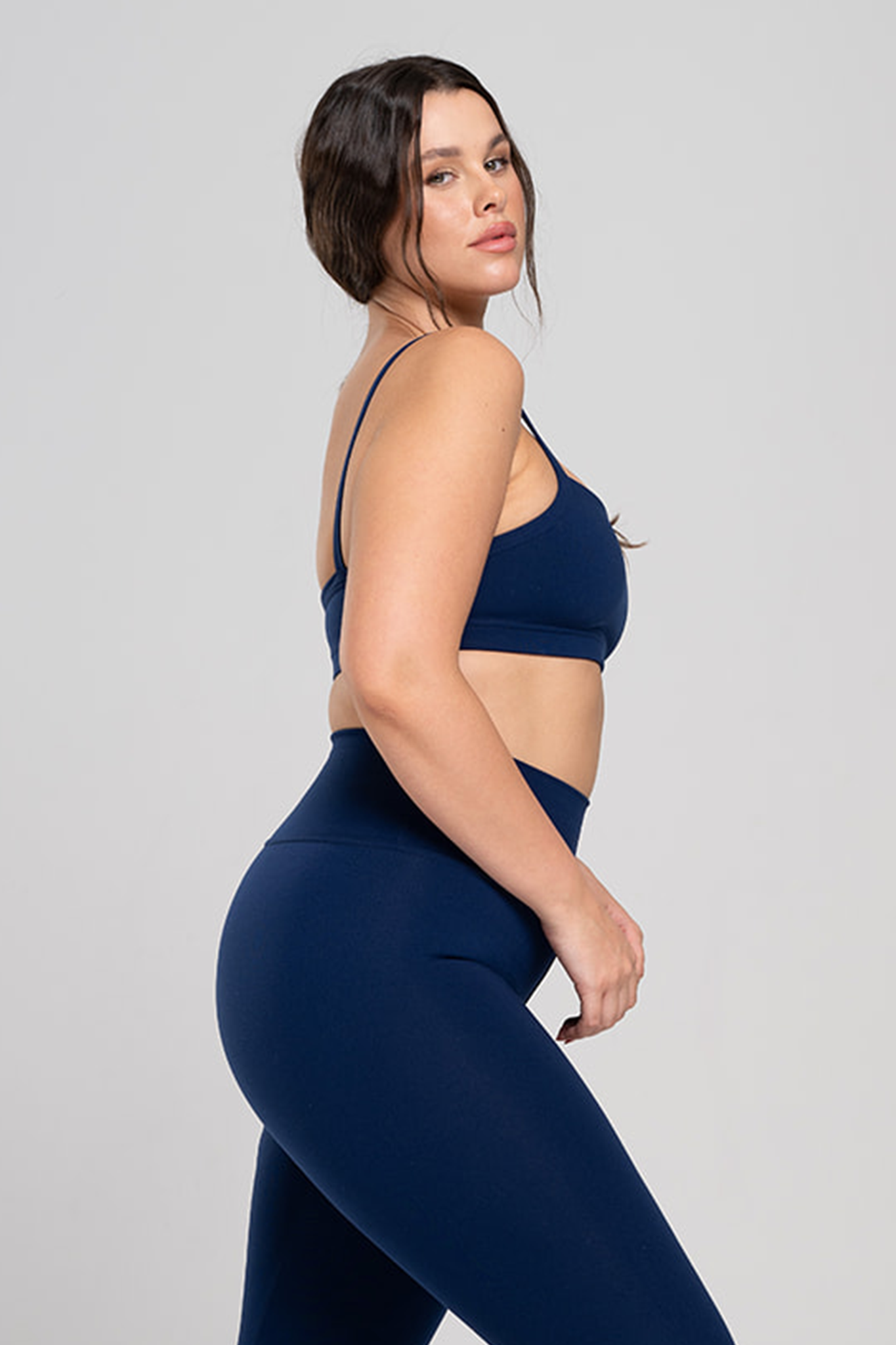 טופ SOFTLEX מחשוף מרובע - NAVY
