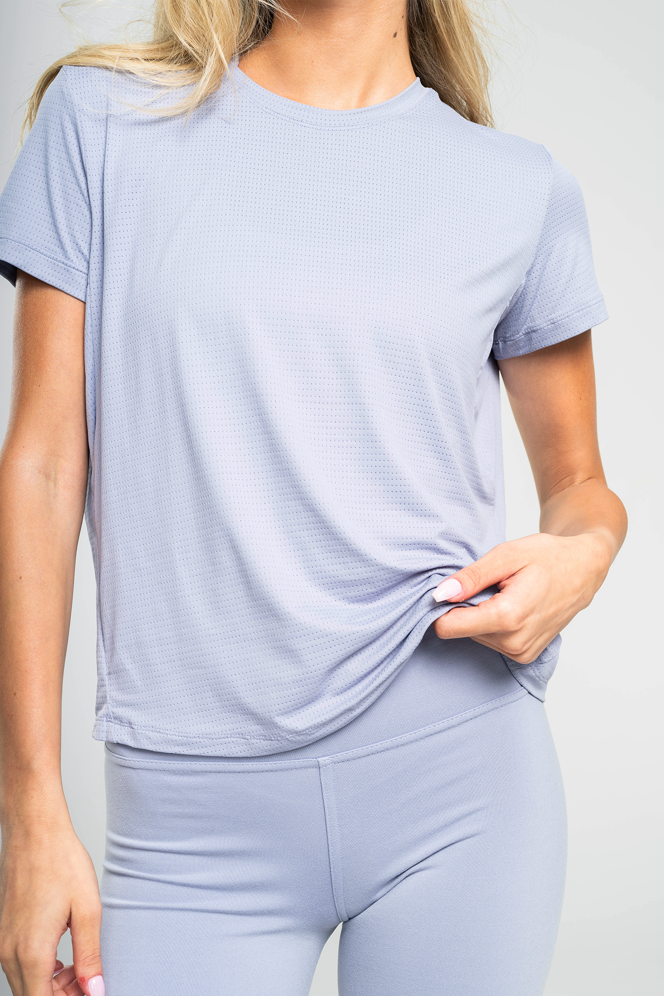 חולצה YALU קצרה - GREY VIOLET