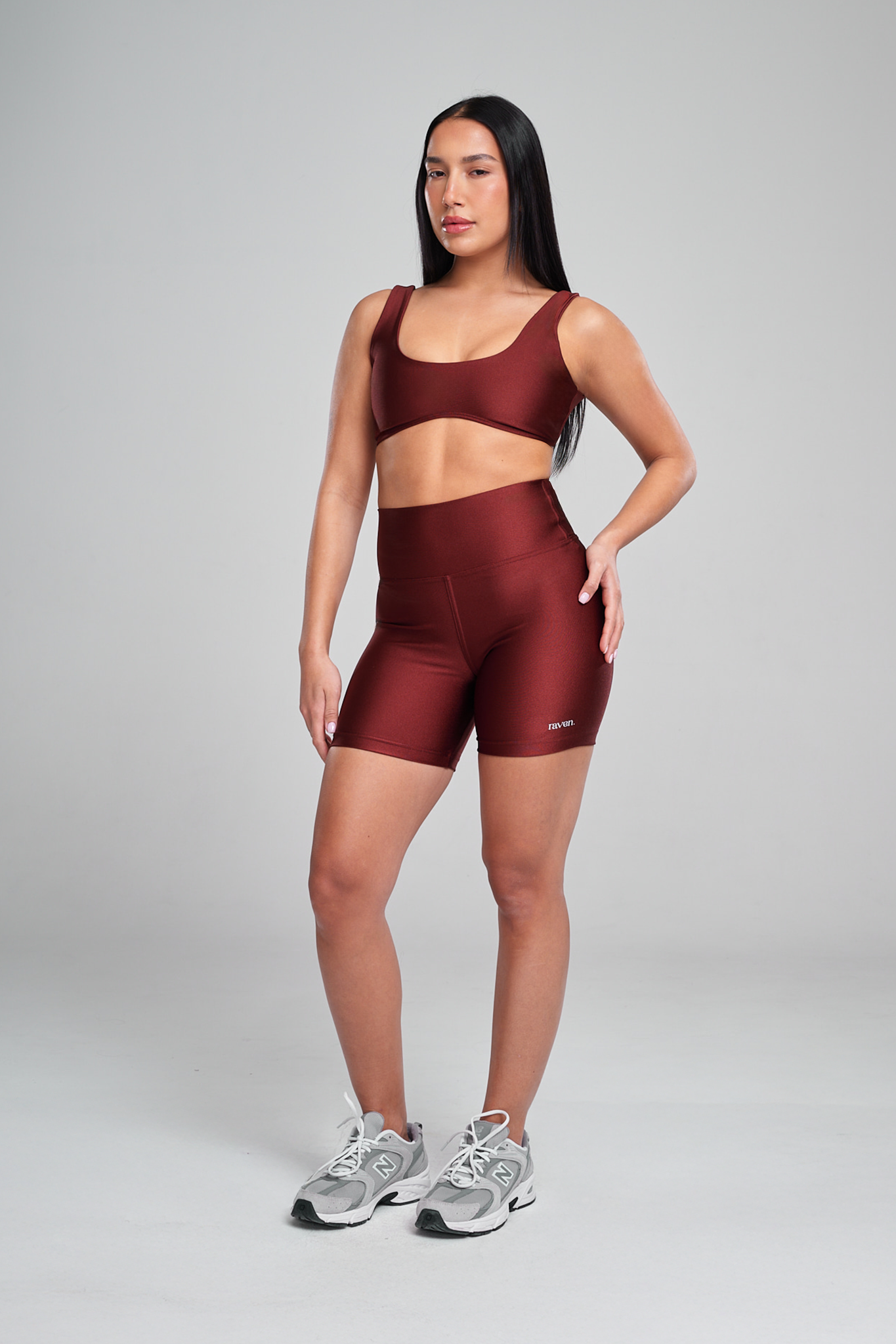 טופ LIRUX קטן + טייץ LIRUX קצר - DARK AMBER