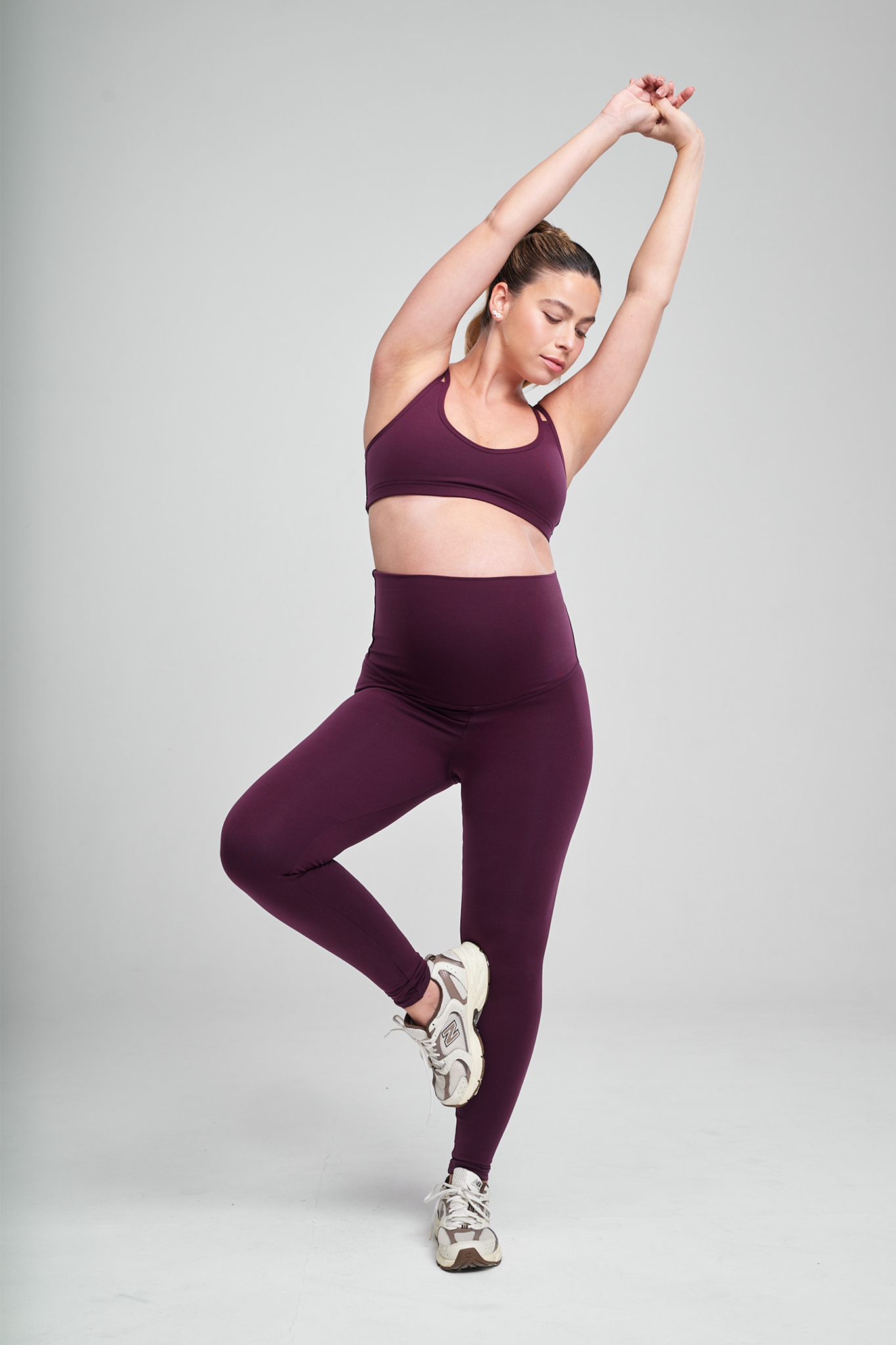 טופ SOFTLEX גב מוצלב הריון - DEEP PURPLE