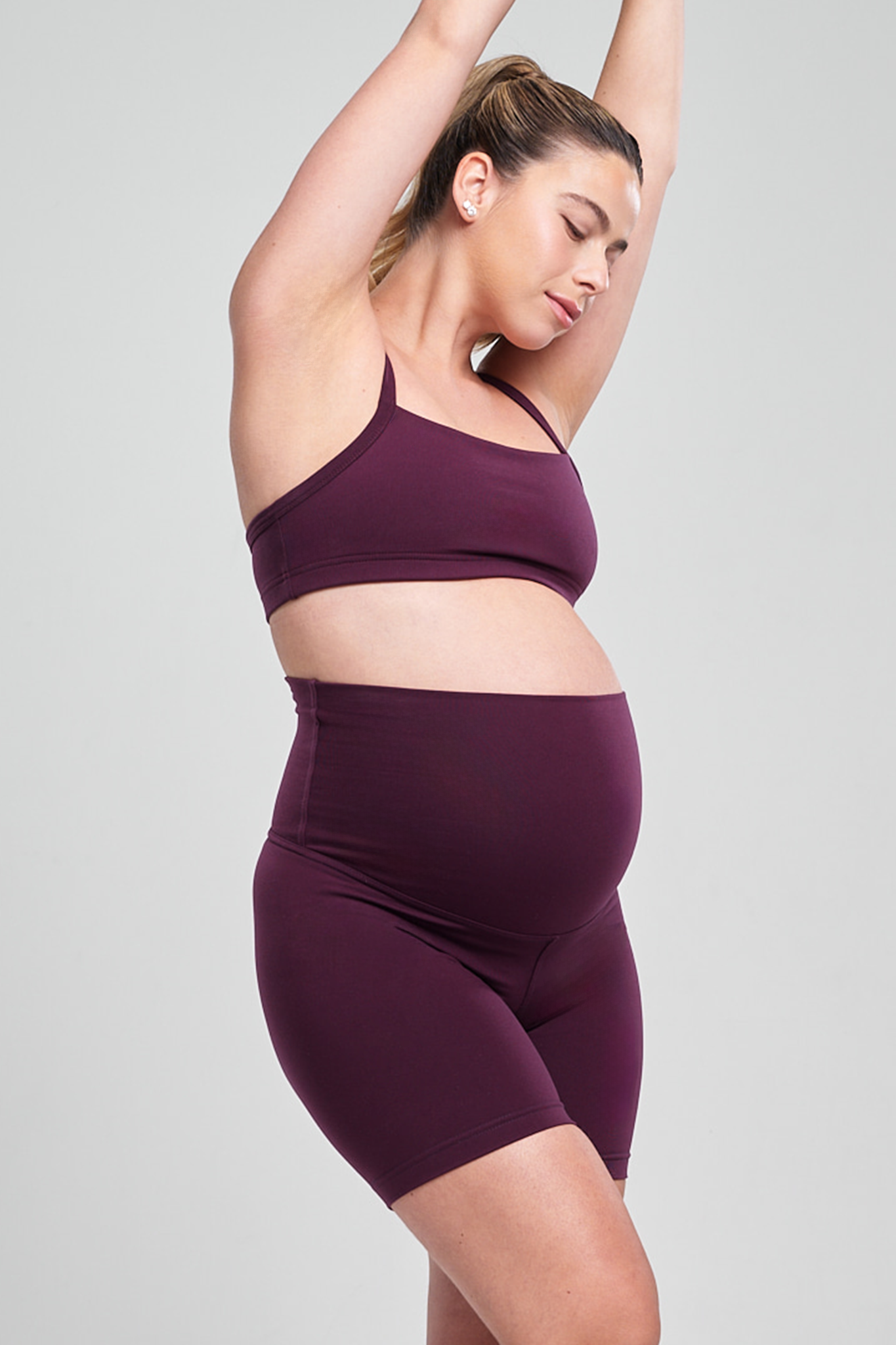 טופ SOFTLEX מחשוף מרובע הריון - DEEP PURPLE