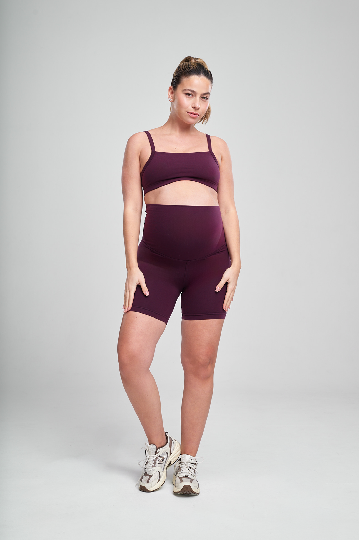 טופ SOFTLEX מחשוף מרובע הריון - DEEP PURPLE