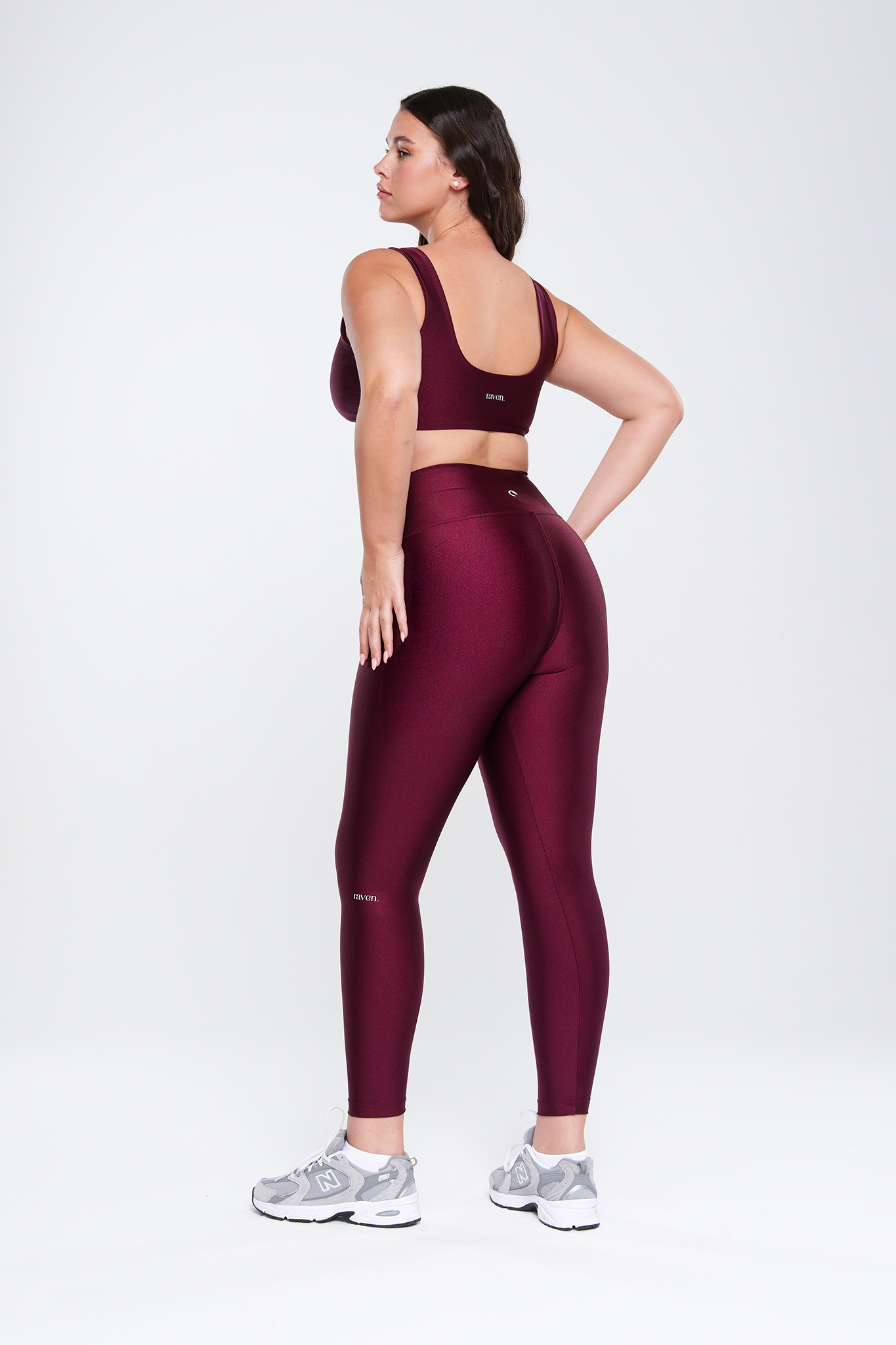 טייץ LIRUX ארוך גבוה עם כיס - CHERRY WINE