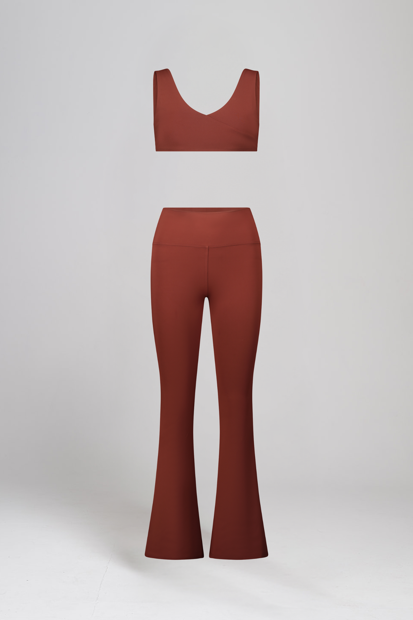 טופ YALUUP.PRO מעטפת + טייץ YALUUP.PRO מתרחב - DARK AMBER