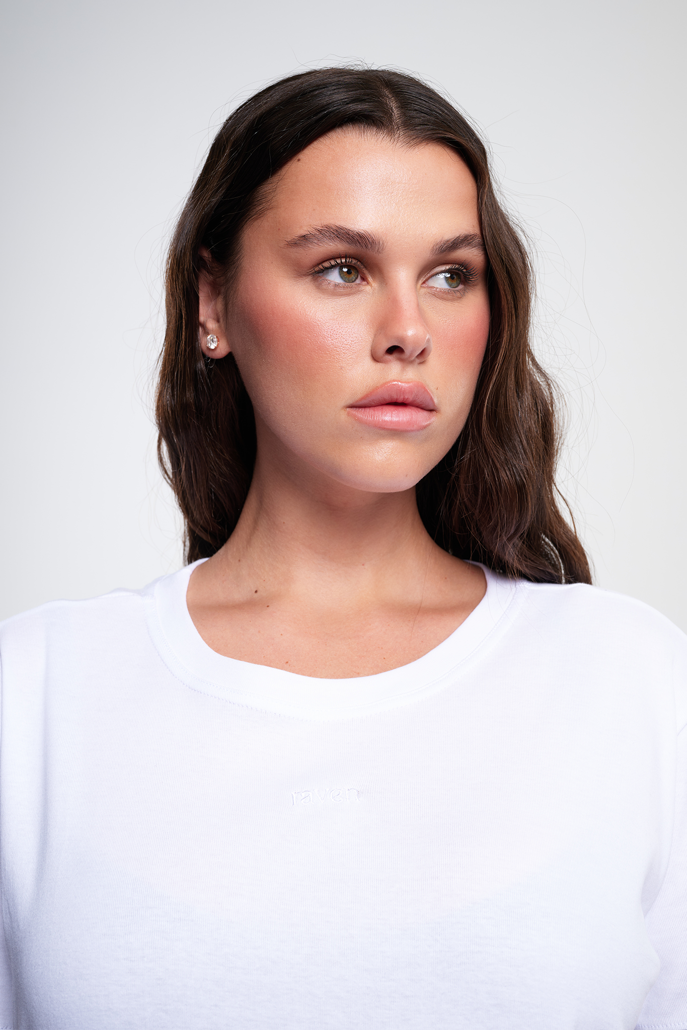 חולצת טי RIB קצרה - WHITE